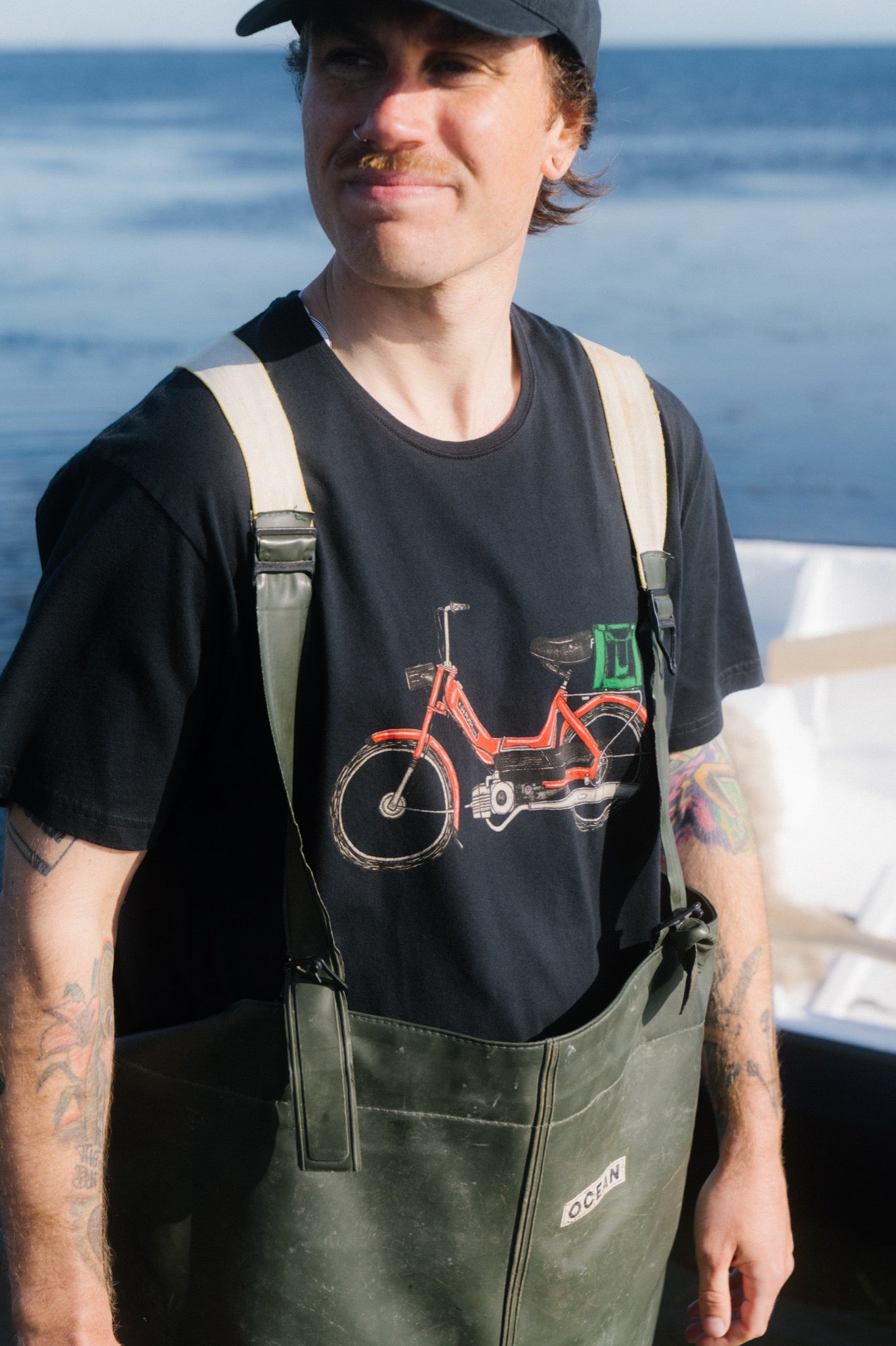 Red Maxi T-shirt (Moonless Night)