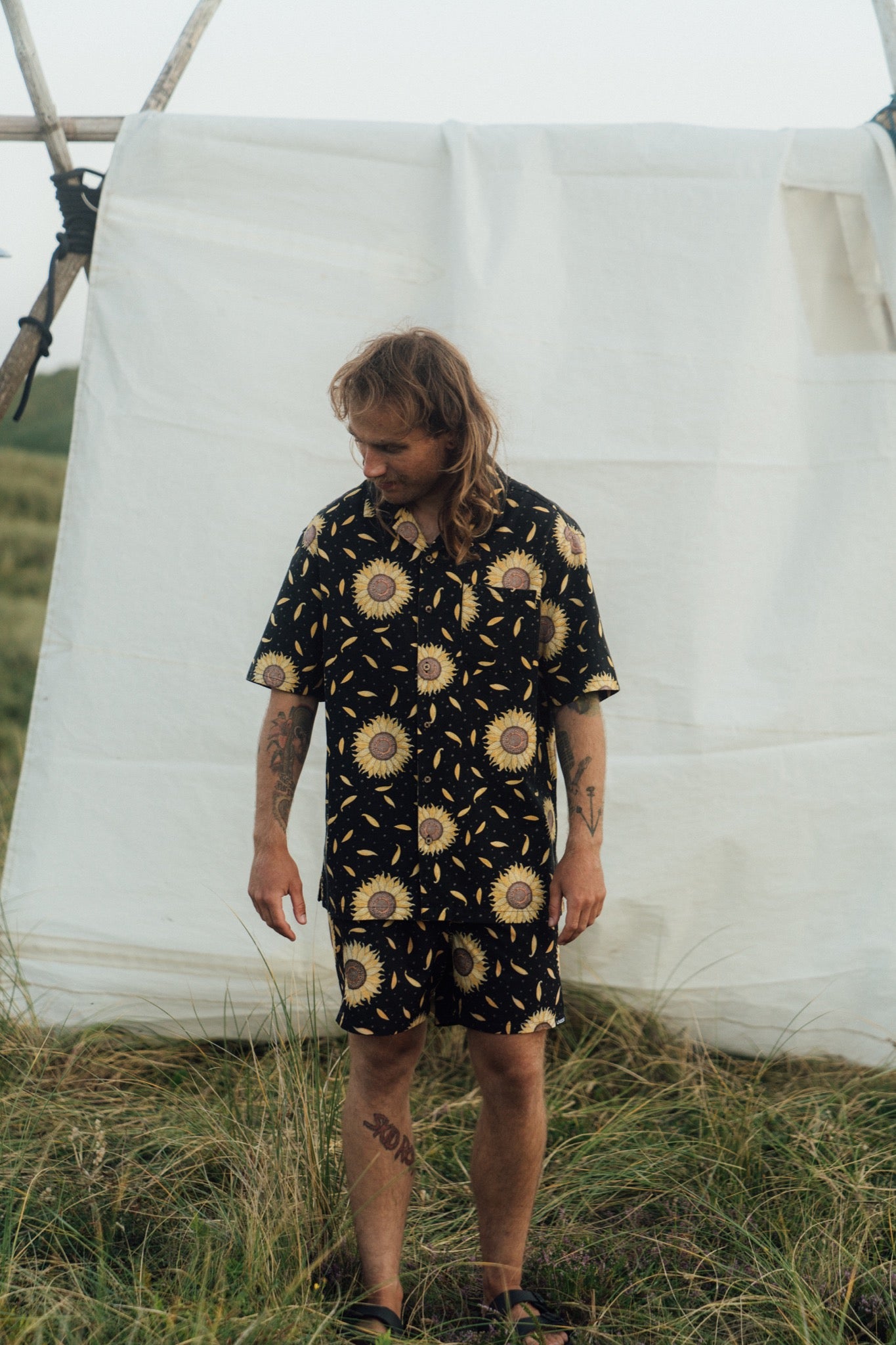 Sunflower Swim Shorts (Moonless Night)