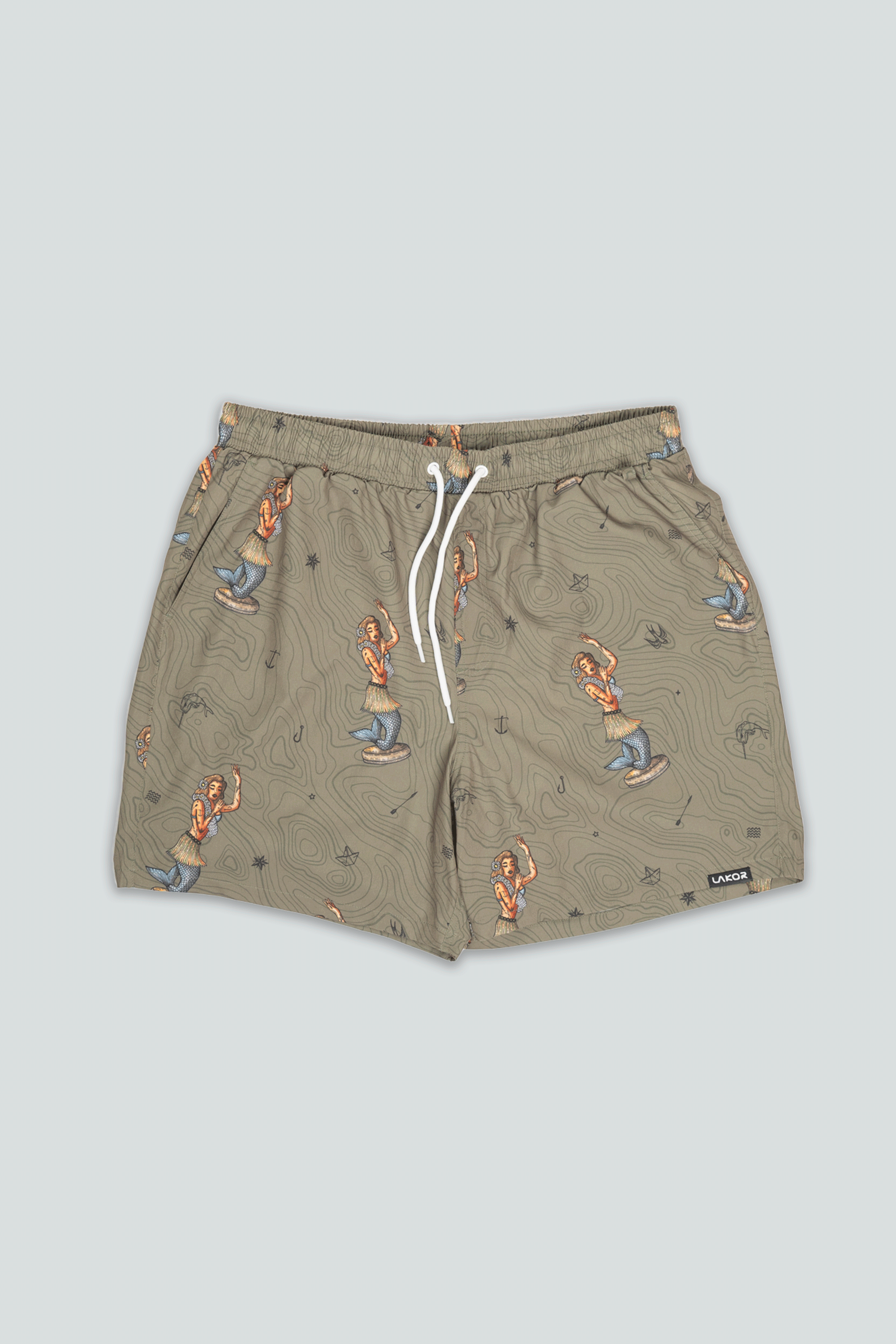 Dashboard Hula Swim Shorts (Deep Lichen Green)