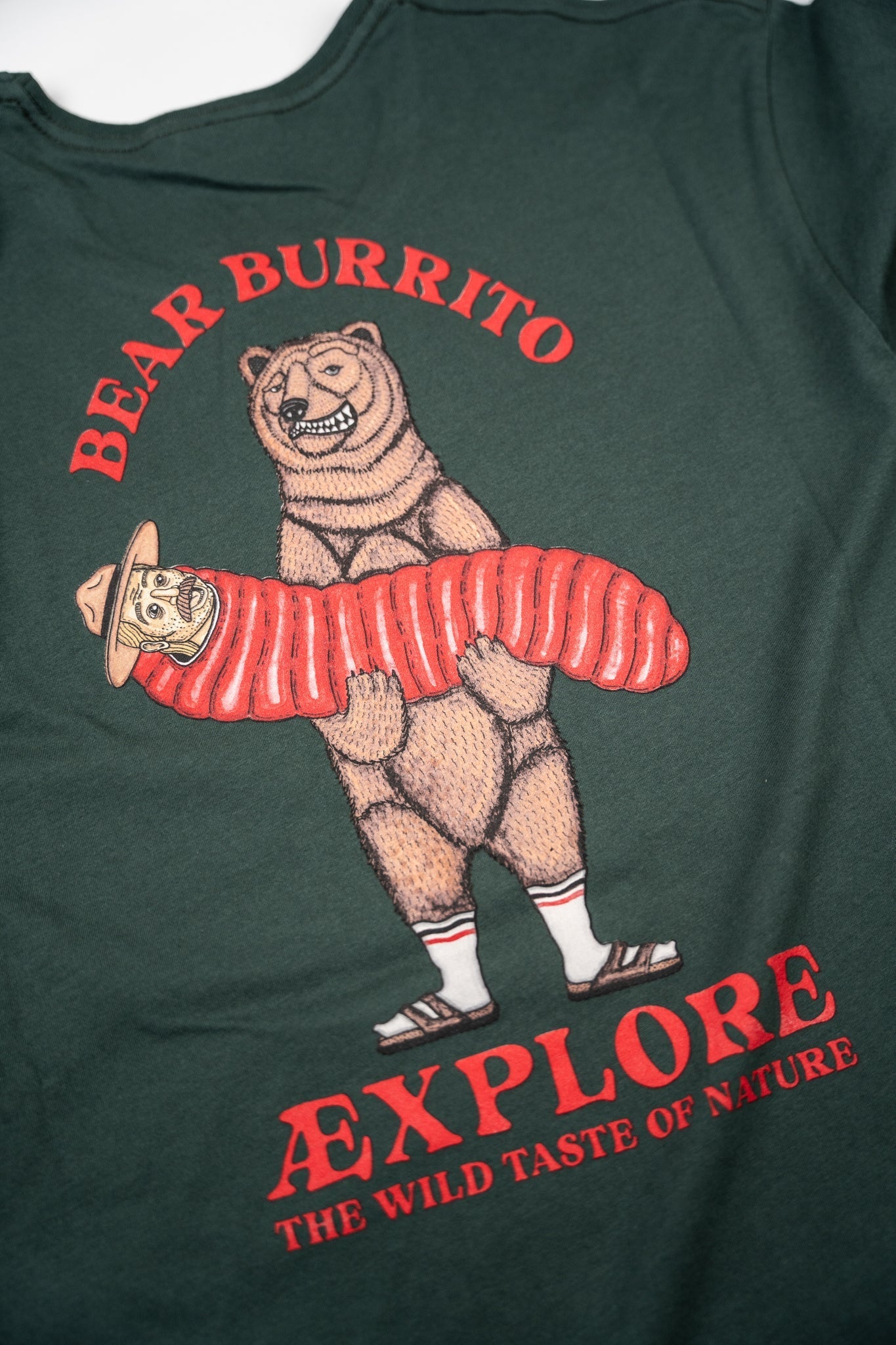 Bear Burrito T-shirt (Green Gables)
