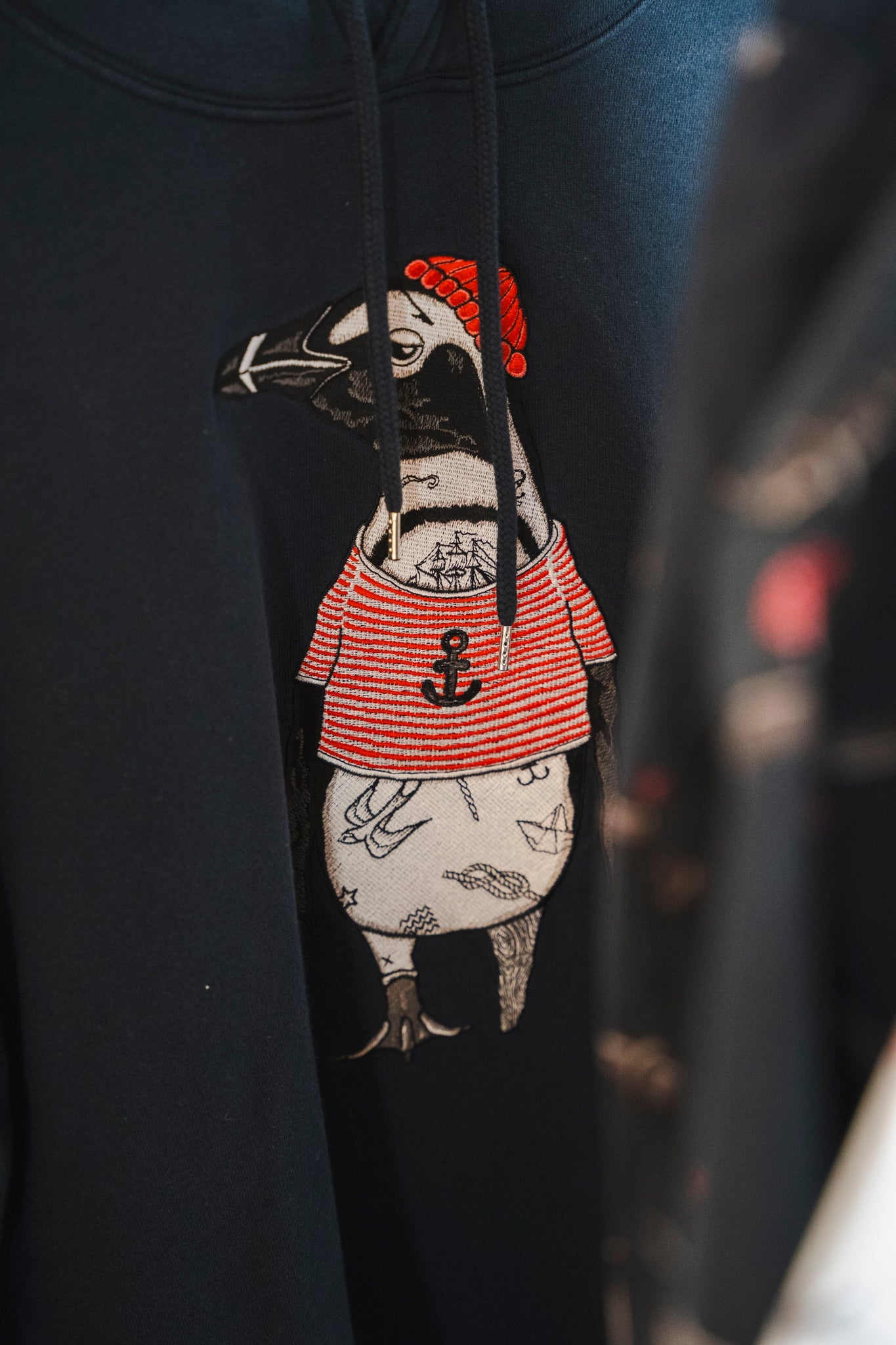 African Penguin Hoodie - Blueberry