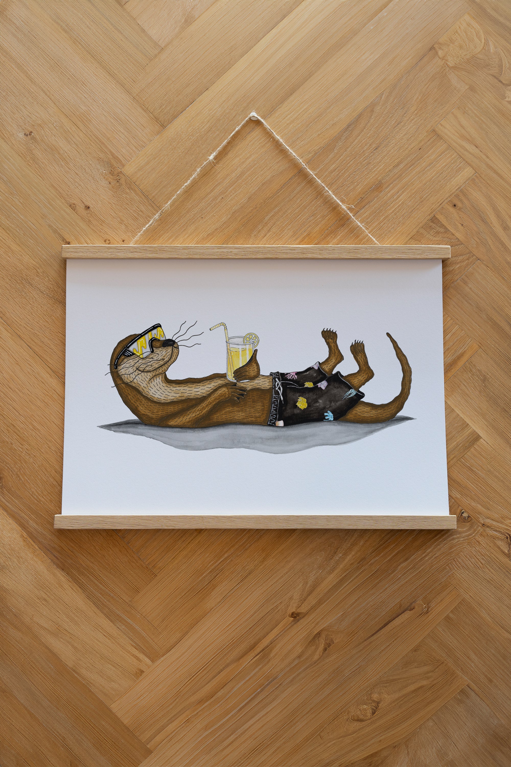LAKOR An Otter Vacation Plakat Poster White