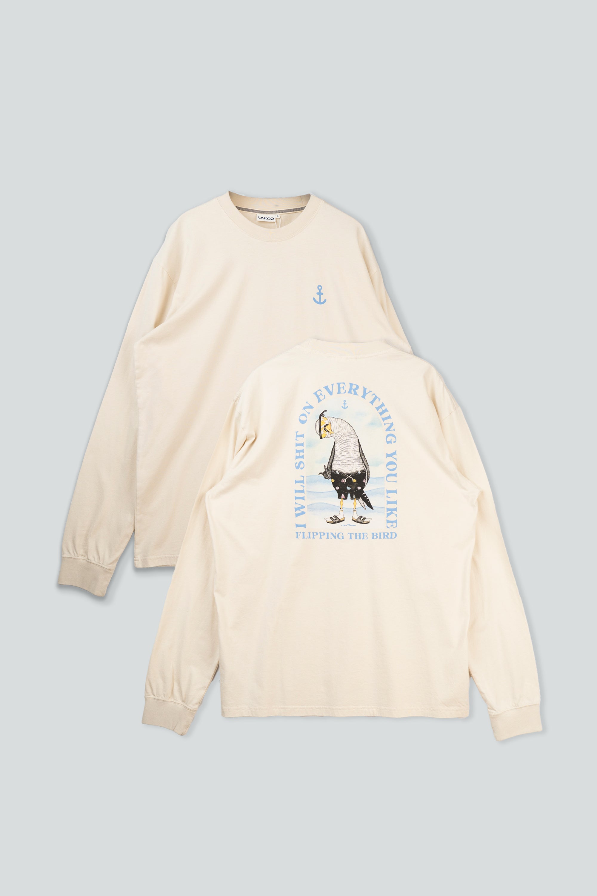 LAKOR Back Flipping Boxfit LS T-shirt T-Shirt Rainy Day