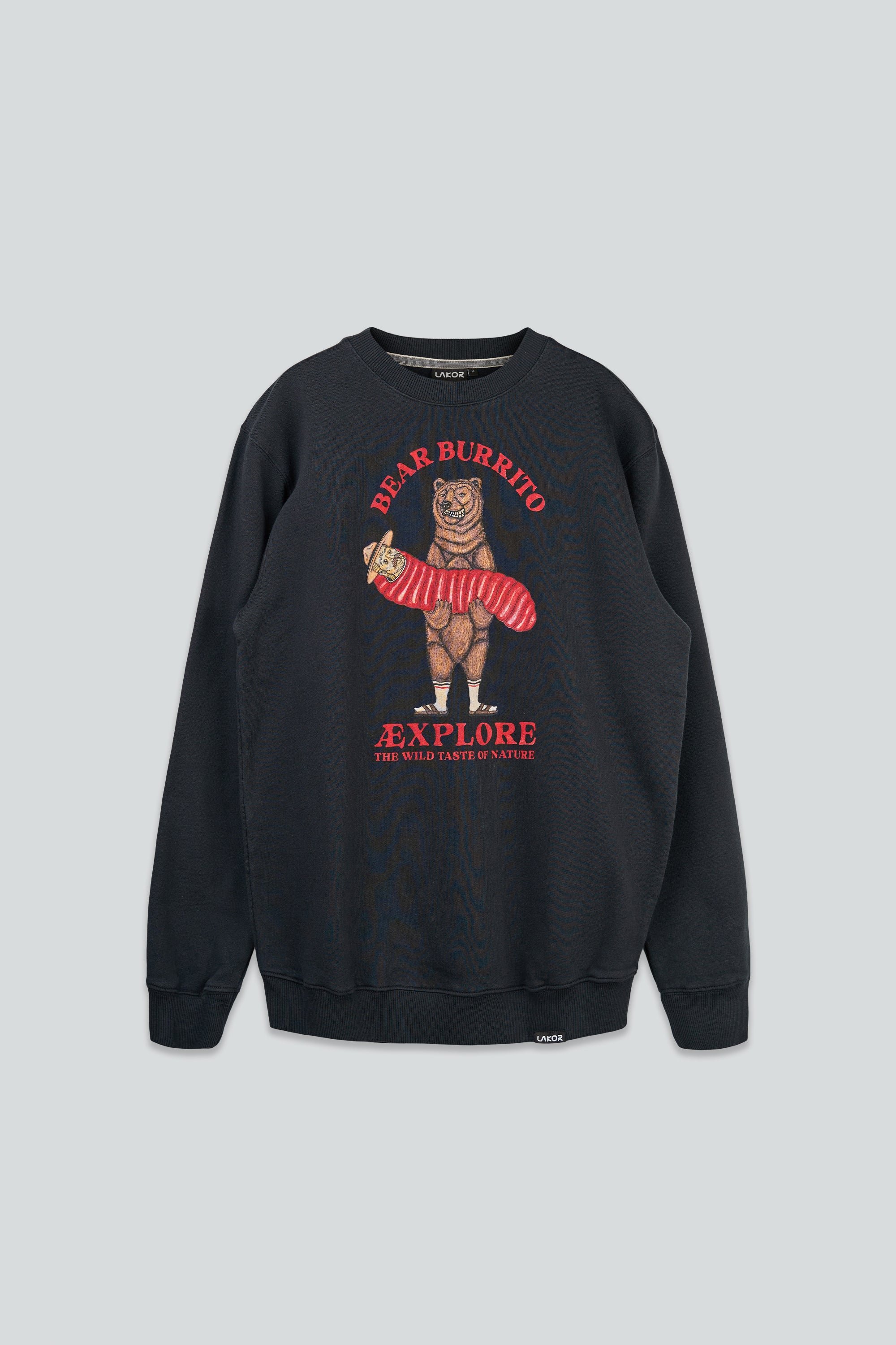 Bear Burrito Crewneck (Moonless Night)