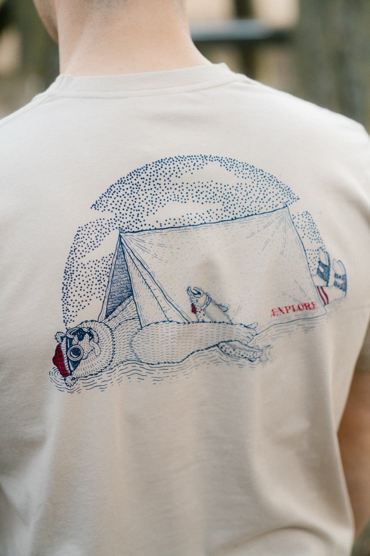 LAKOR Bear Inn T-shirt T-Shirt White Pepper