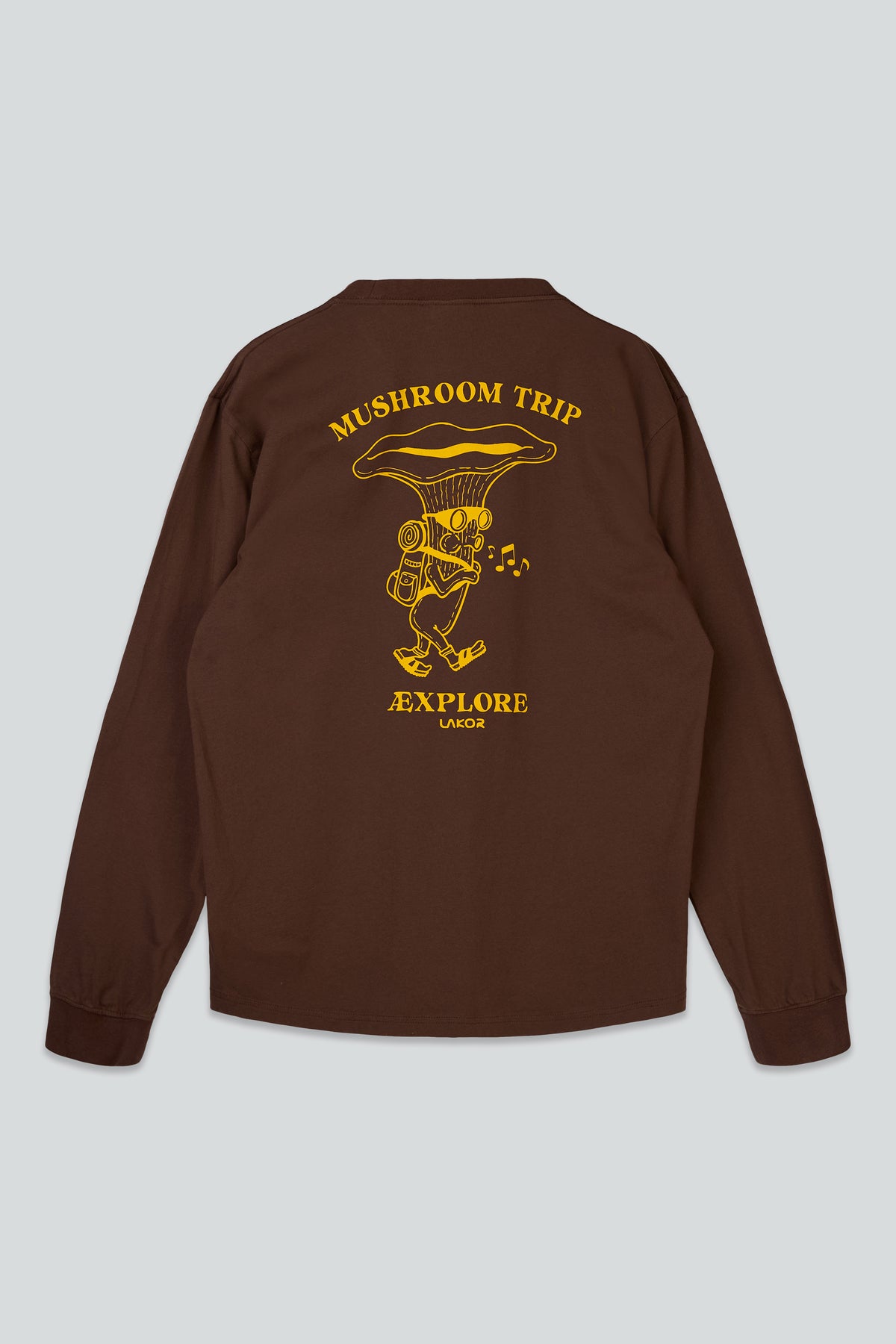 LAKOR Chanterelle Trip Boxfit LS T-shirt T-Shirt Chicory Coffee