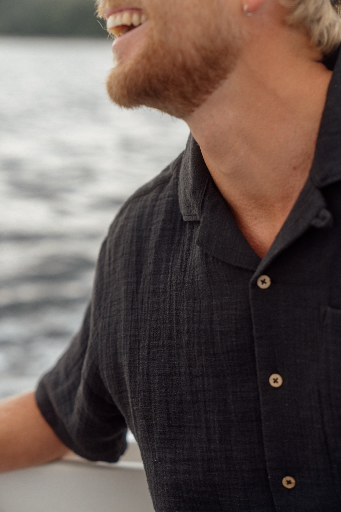 LAKOR Coastline Short Sleeve Shirt Short Sleeve Shirt Moonless Night