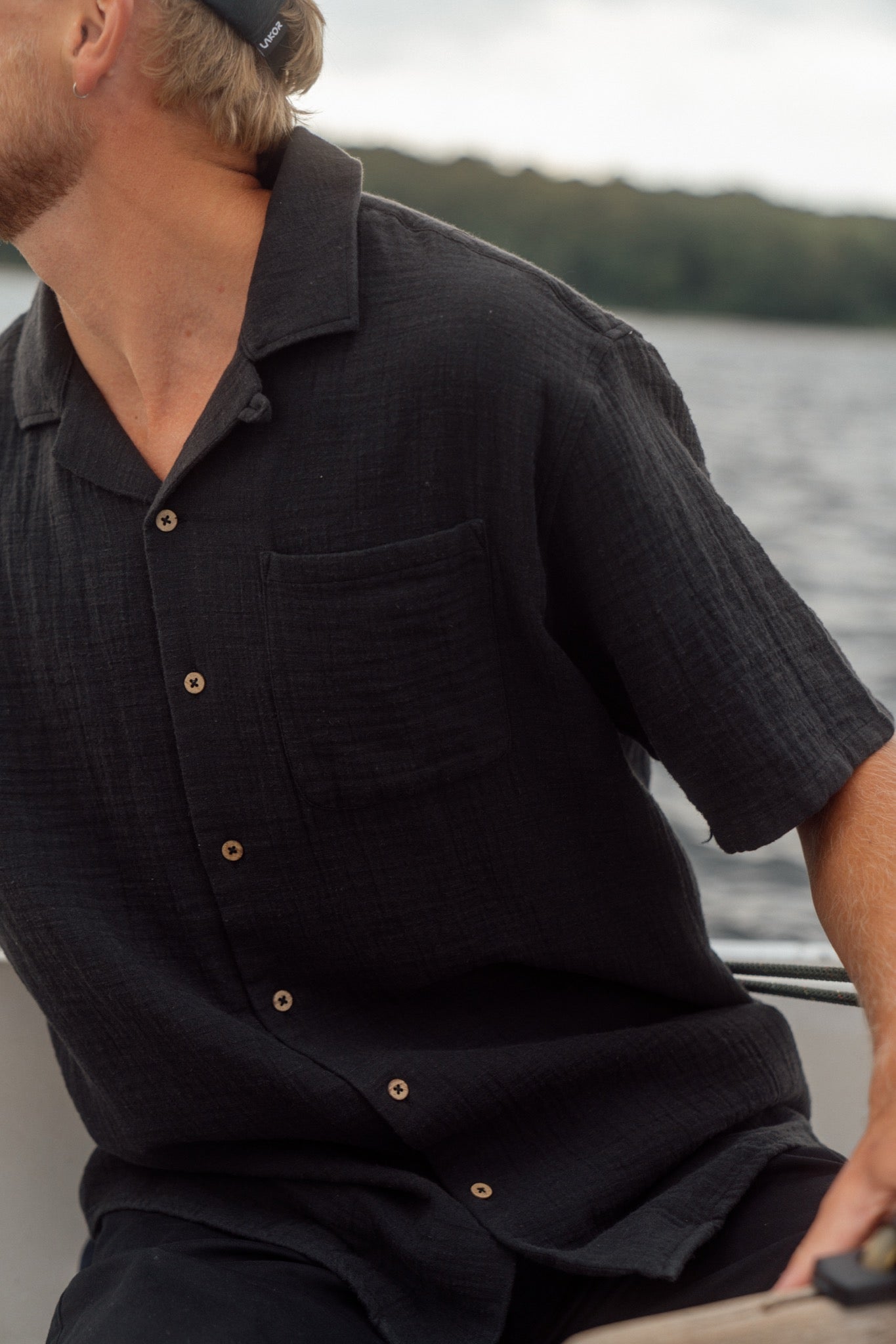 LAKOR Coastline Short Sleeve Shirt Short Sleeve Shirt Moonless Night