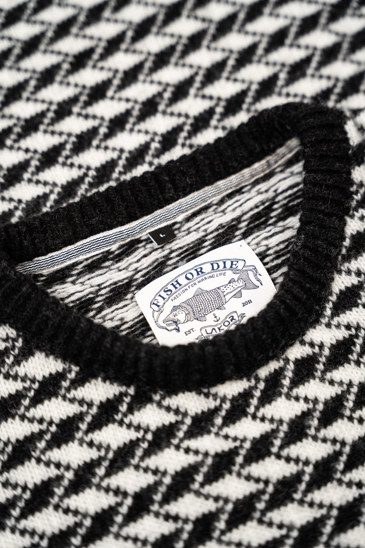 LAKOR Faroese Fisher Knit Knit Off White/Black