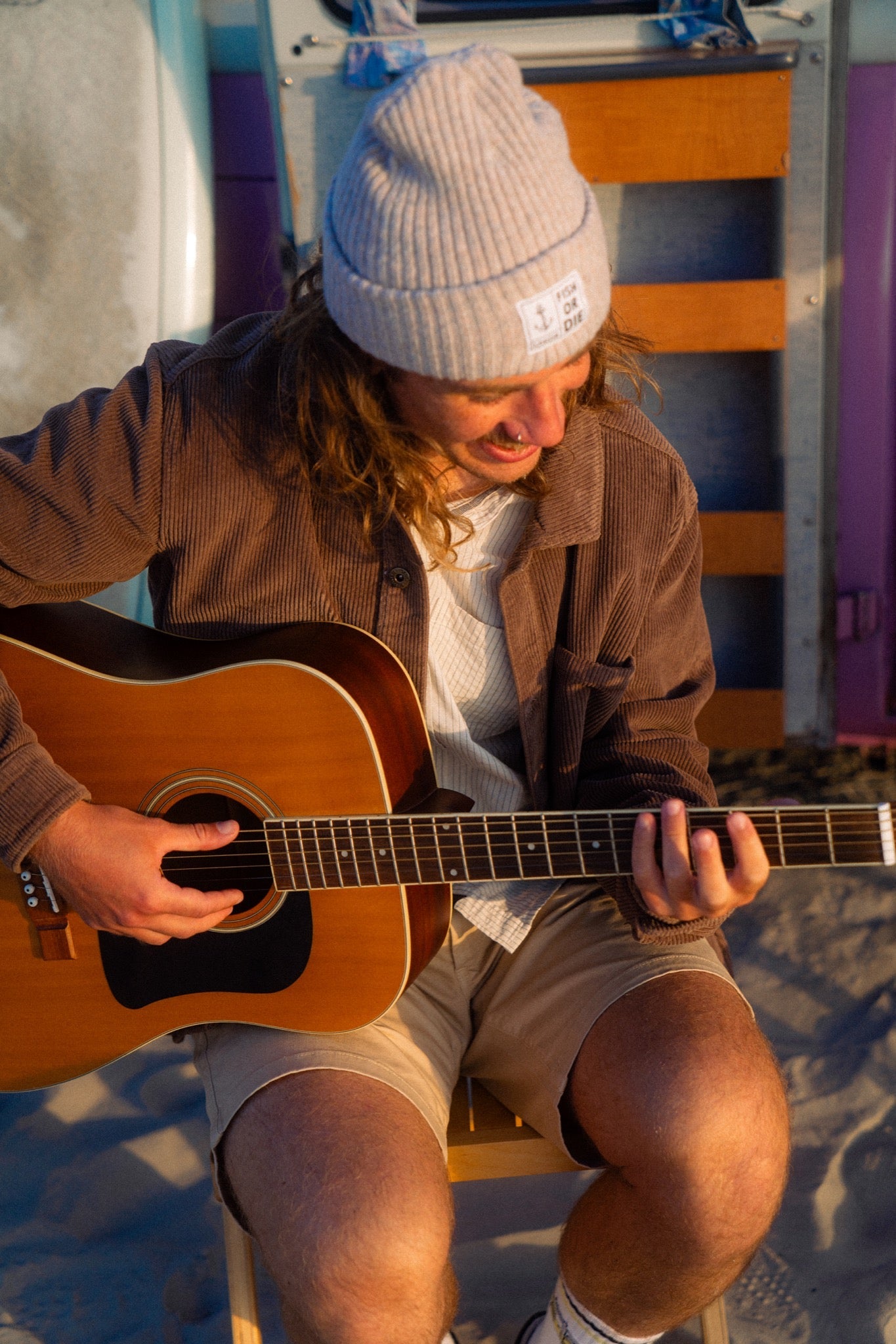 LAKOR Fish or Die Beanie Headwear Sand