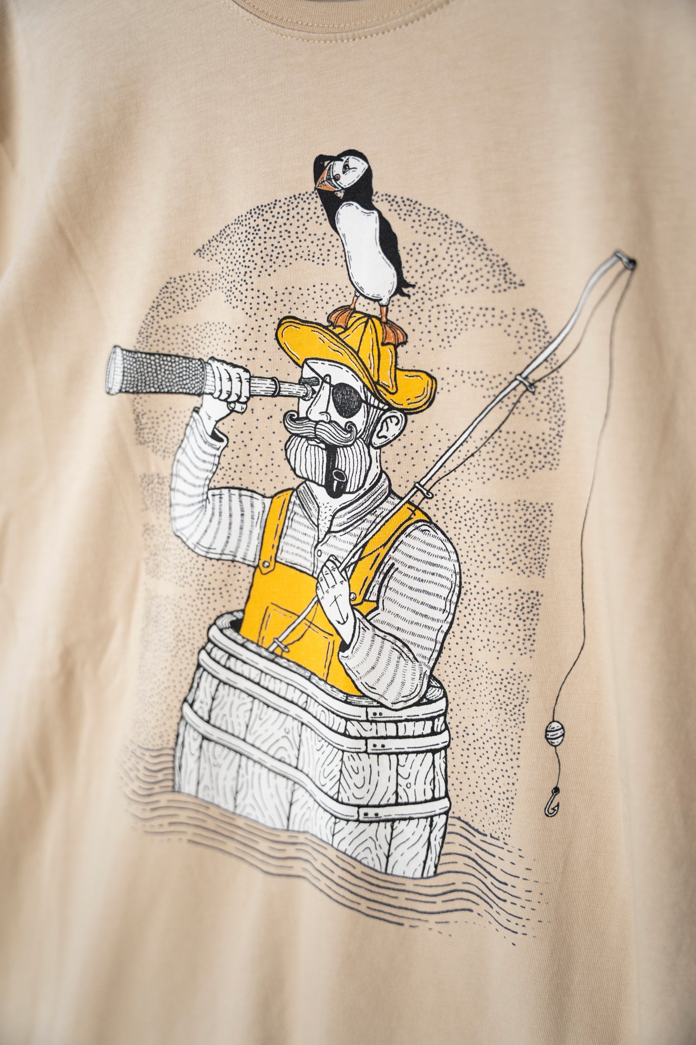 LAKOR Fishing In A Barrel T-shirt T-Shirt White Pepper