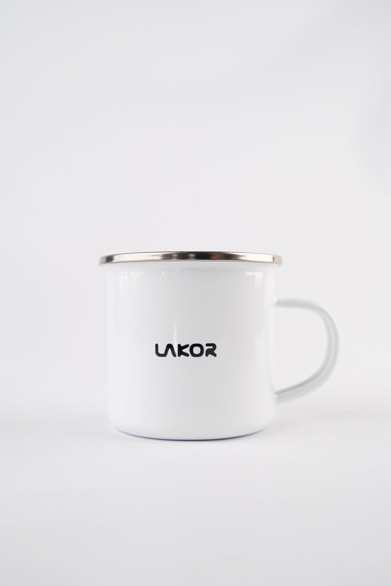 Flipping The Bird Enamel Mug - White