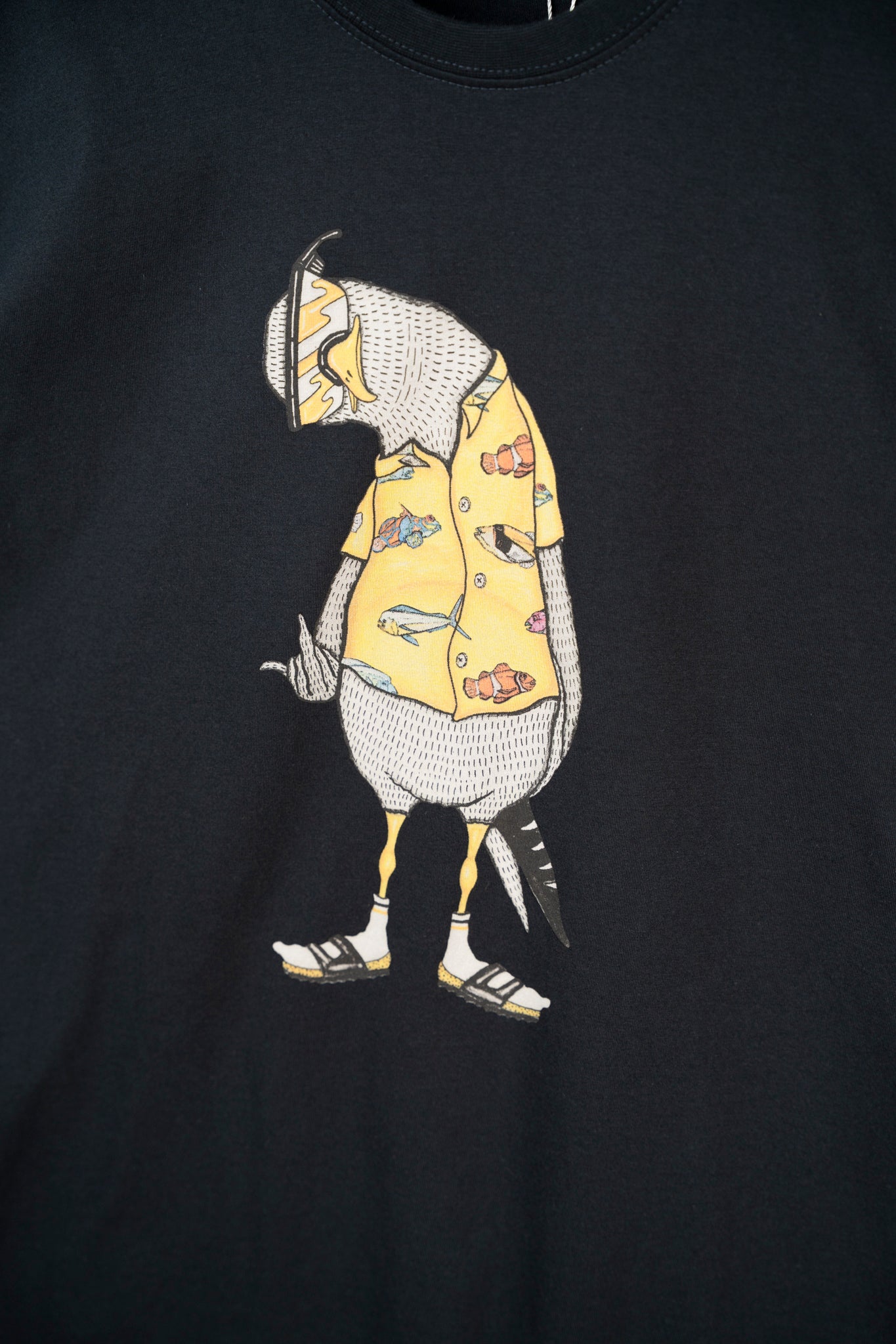 Flipping The Bird T-shirt - Moonless Night