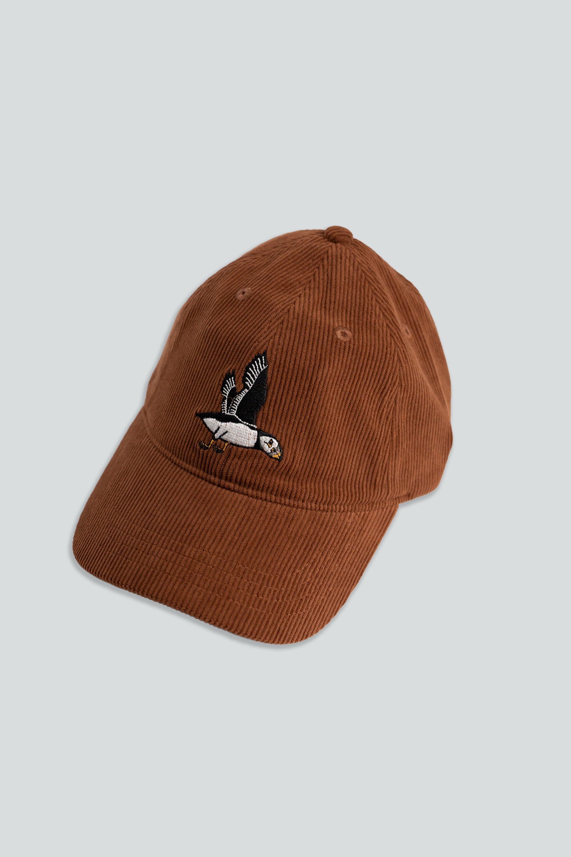 Flying Puffin Courd Cap (Brown)