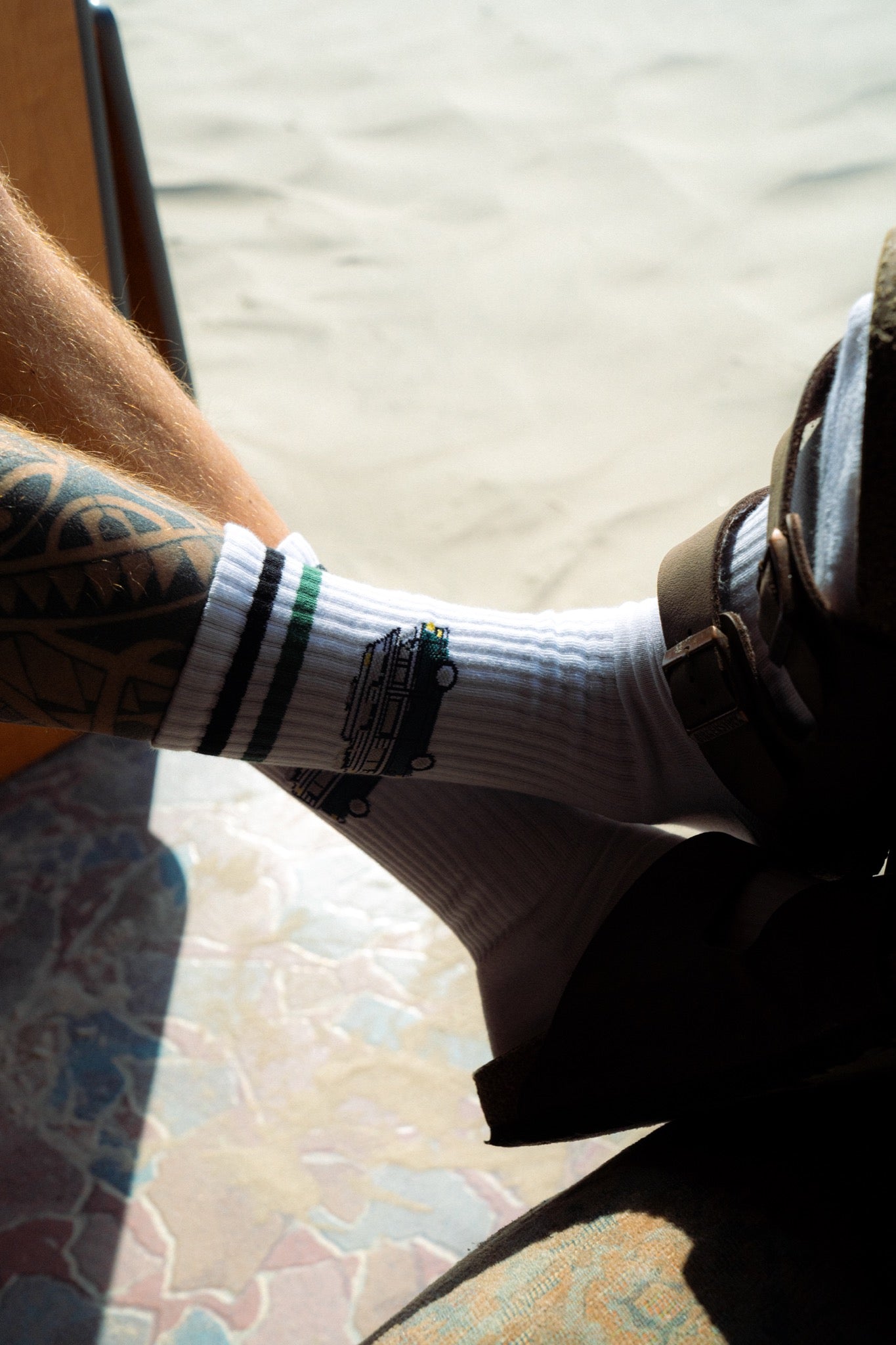 LAKOR Forest Camper Socks Tennis Socks White