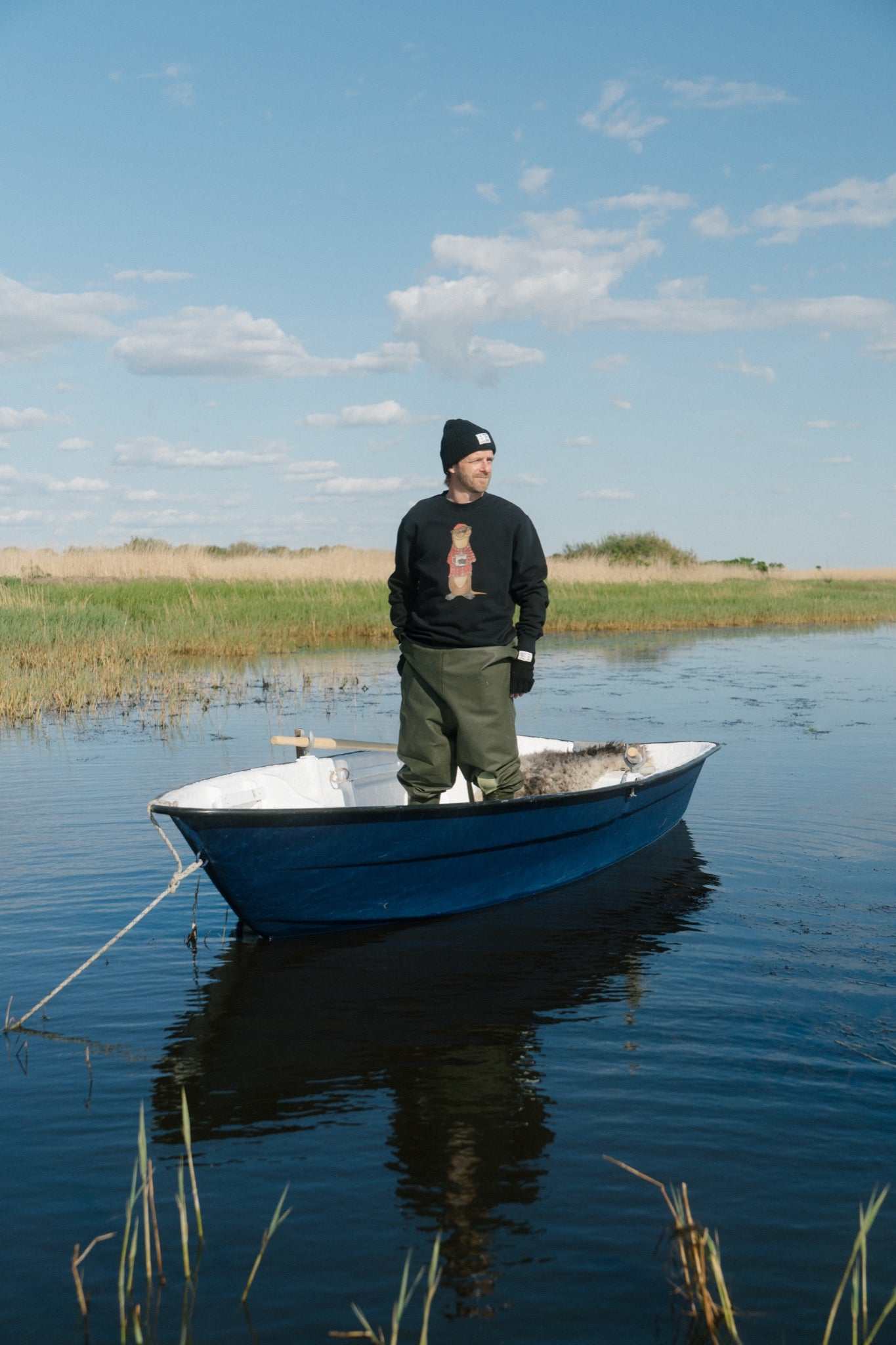 An Otter Coffee Crewneck (Moonless Night)