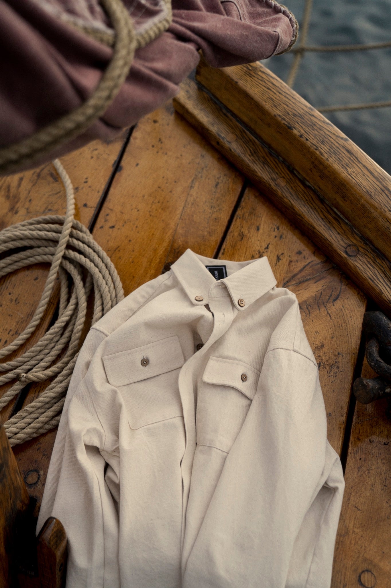 LAKOR Knokkel Shirt Overshirt Creme