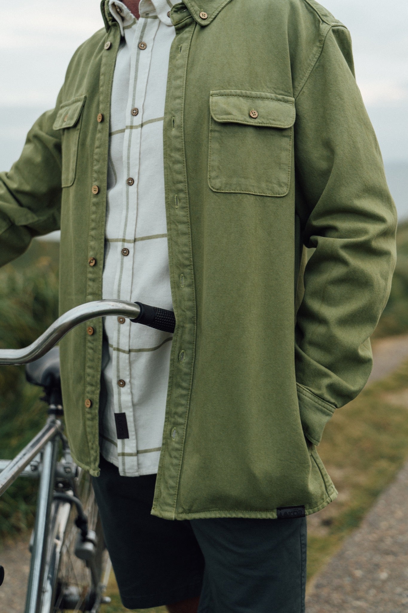 LAKOR Knokkel Shirt Overshirt Mosstone