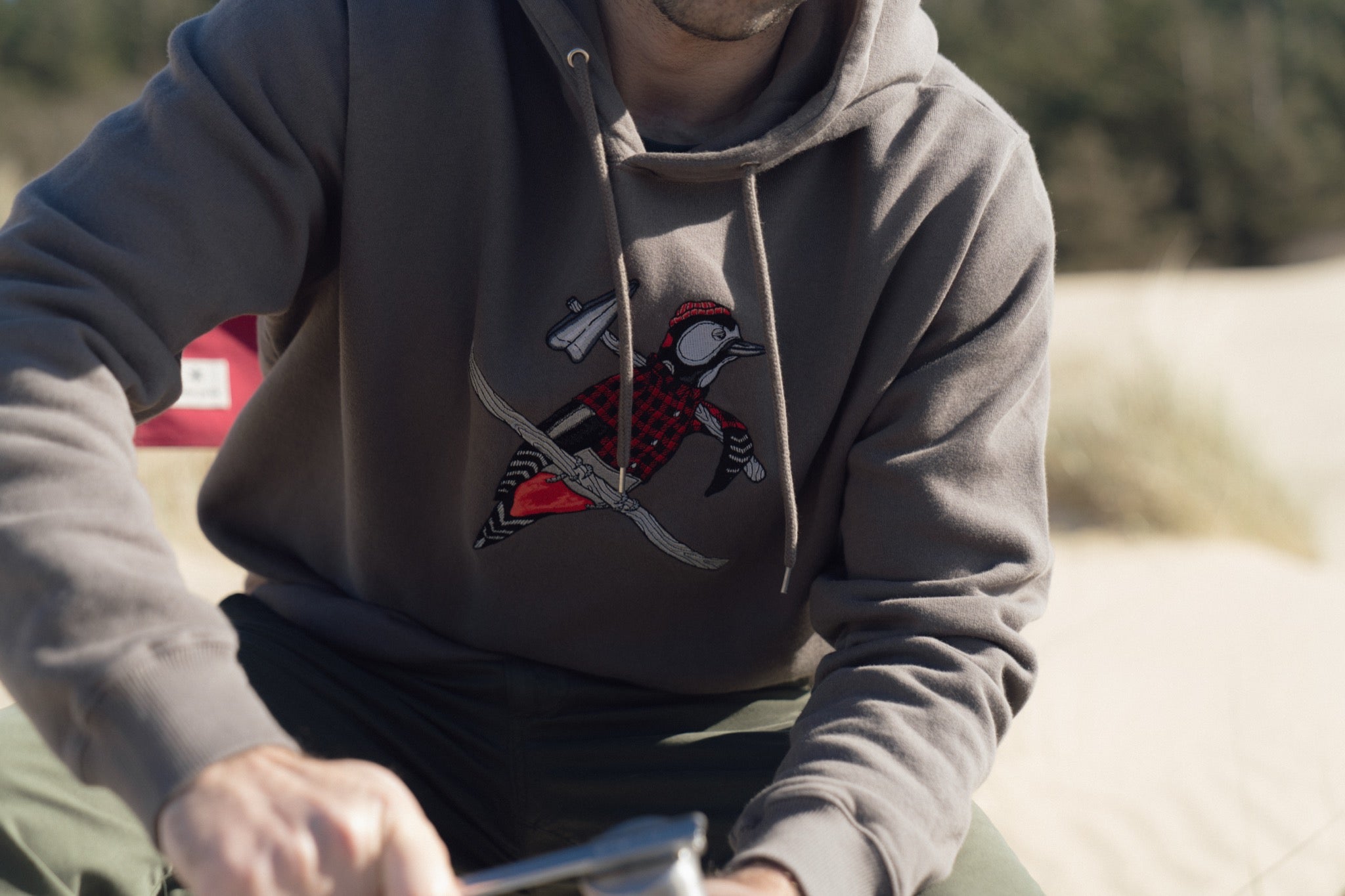 Woodpecker Hoodie (Morel)