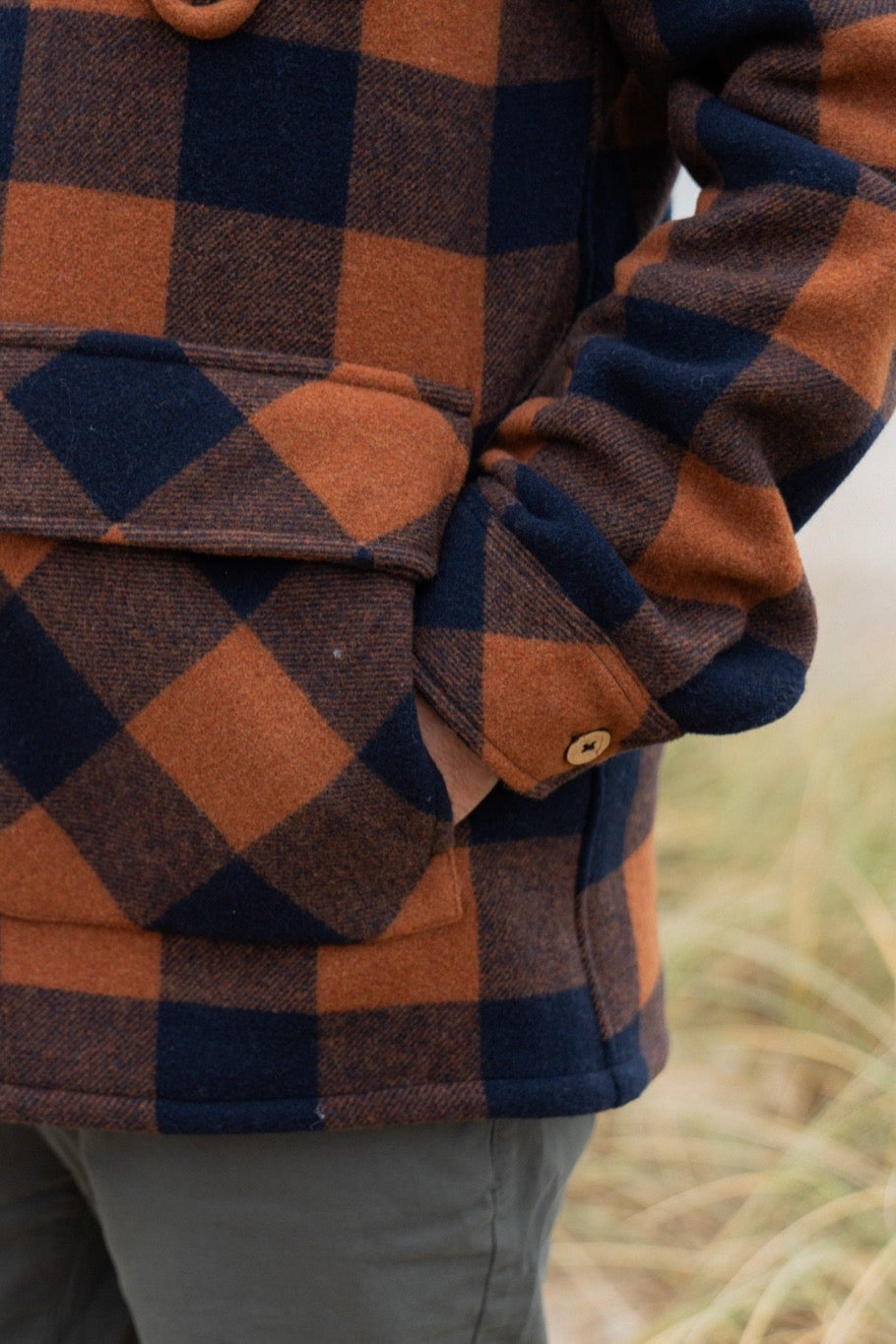 Birler Wool Jacket (Blueberry/Mocha Bisque)