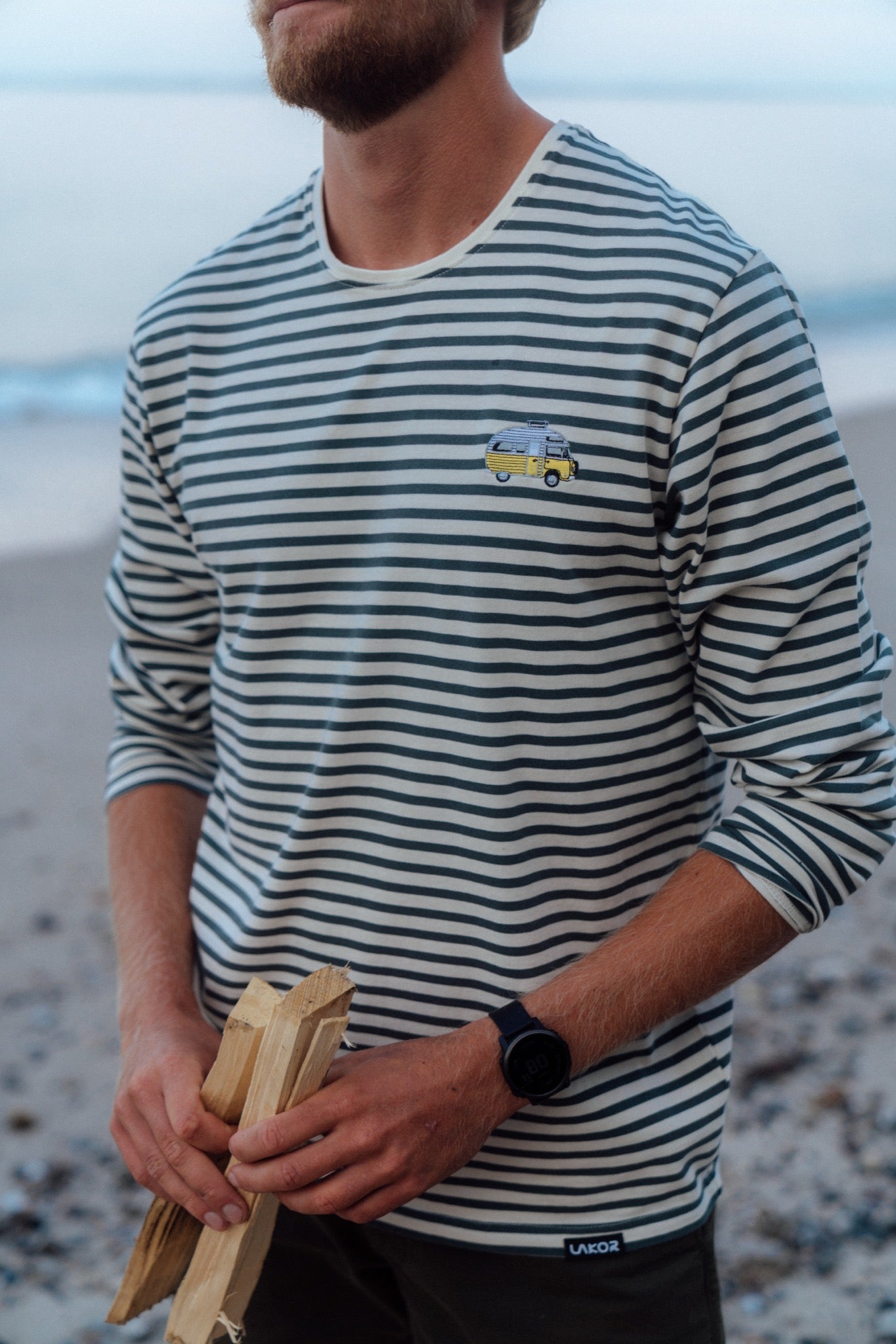 Ahoy! Mini Sun Camper T-shirt (Urban Chic/Star White)