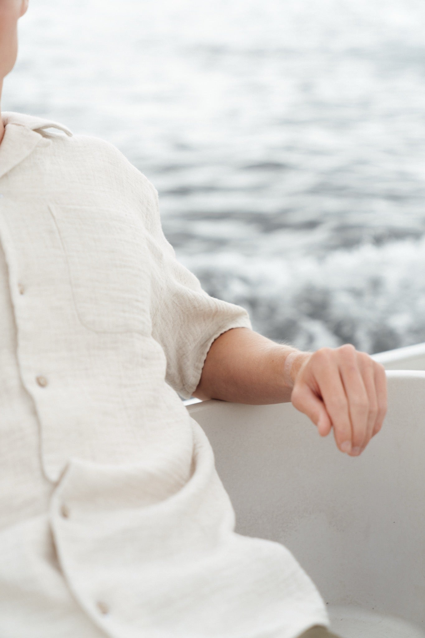 Coastline Short Sleeve Shirt (Offwhite)