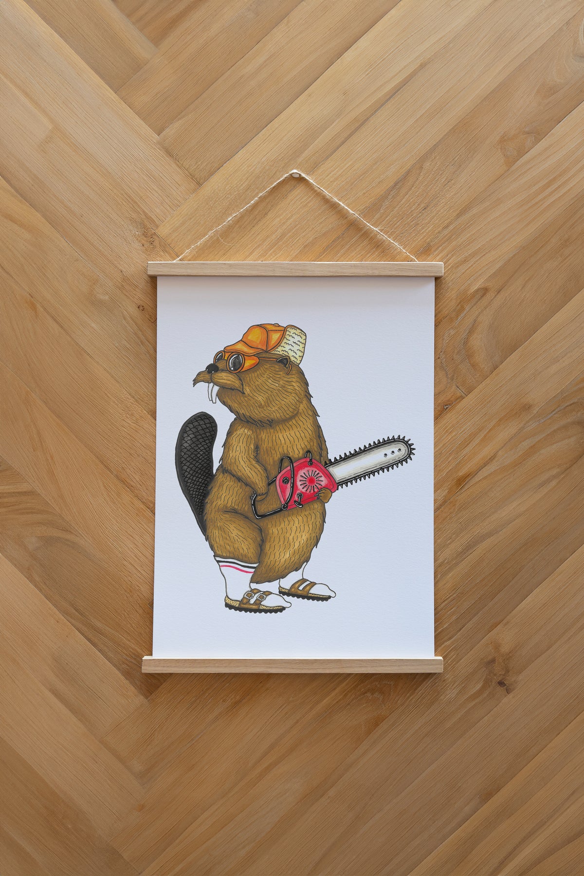 Lazy Lumber Plakat - White