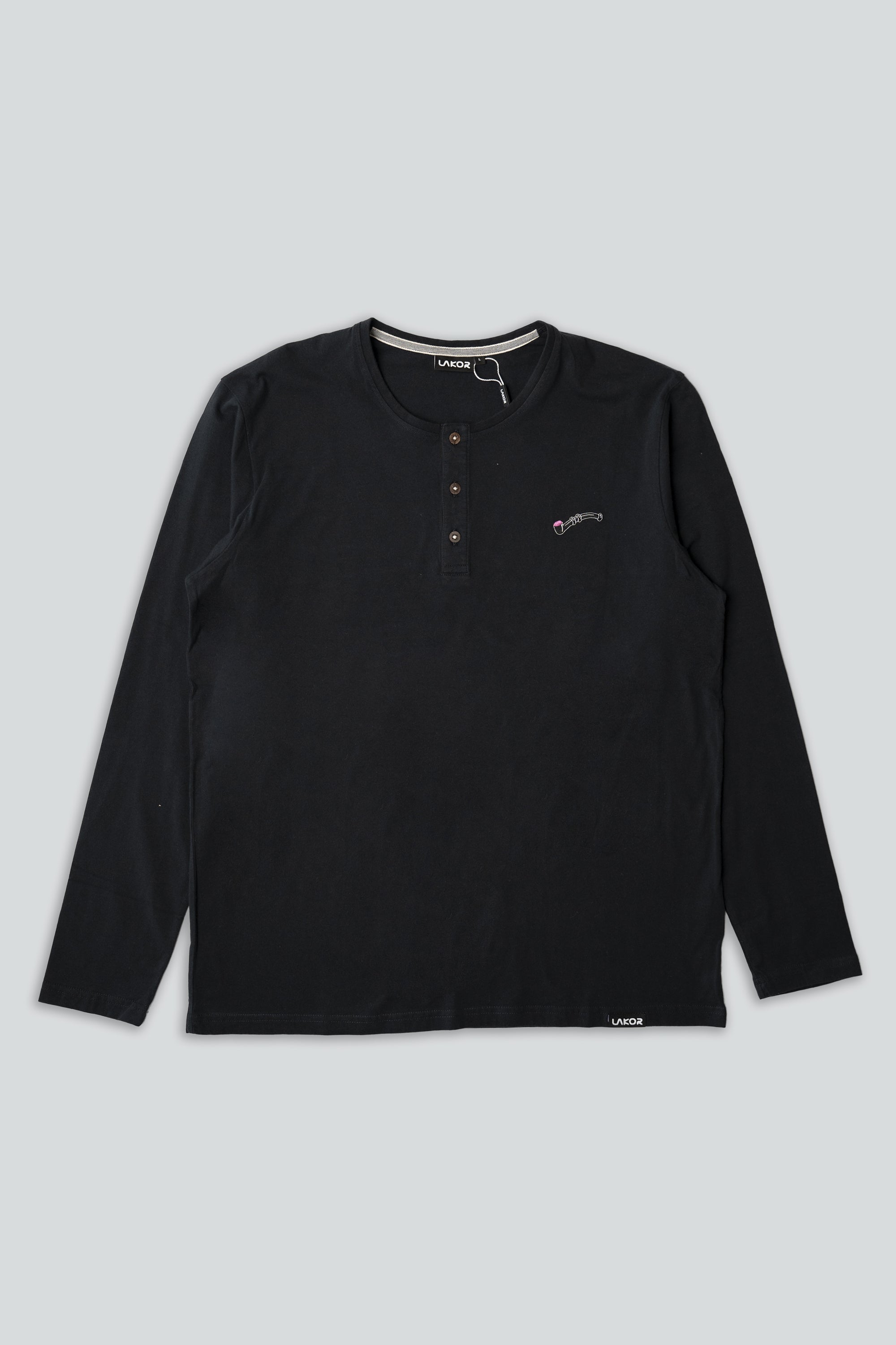 LAKOR Mini Lakridspibe Henley T-Shirt Moonless Night