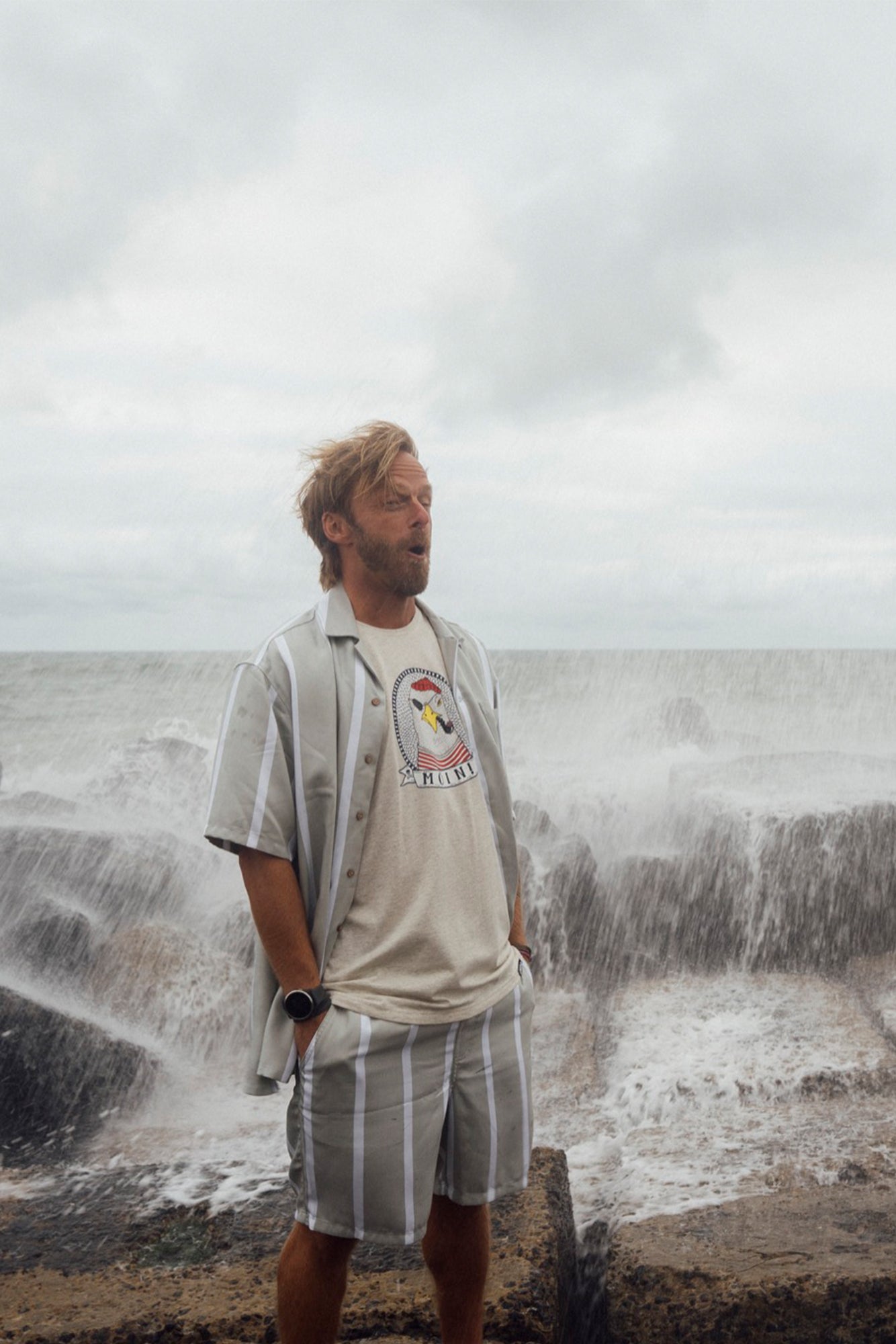 LAKOR Moin! T-shirt T-Shirt Oatmeal Melange