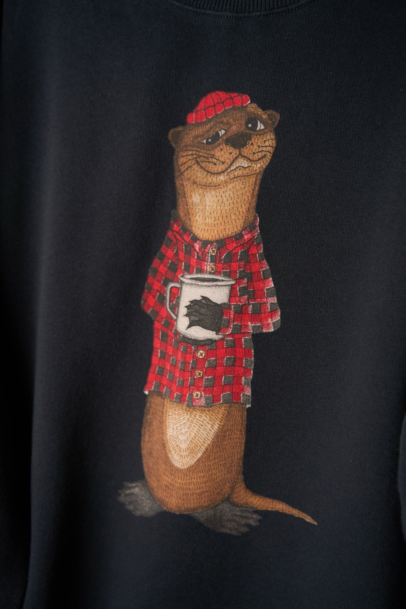 An Otter Coffee Crewneck (Moonless Night)