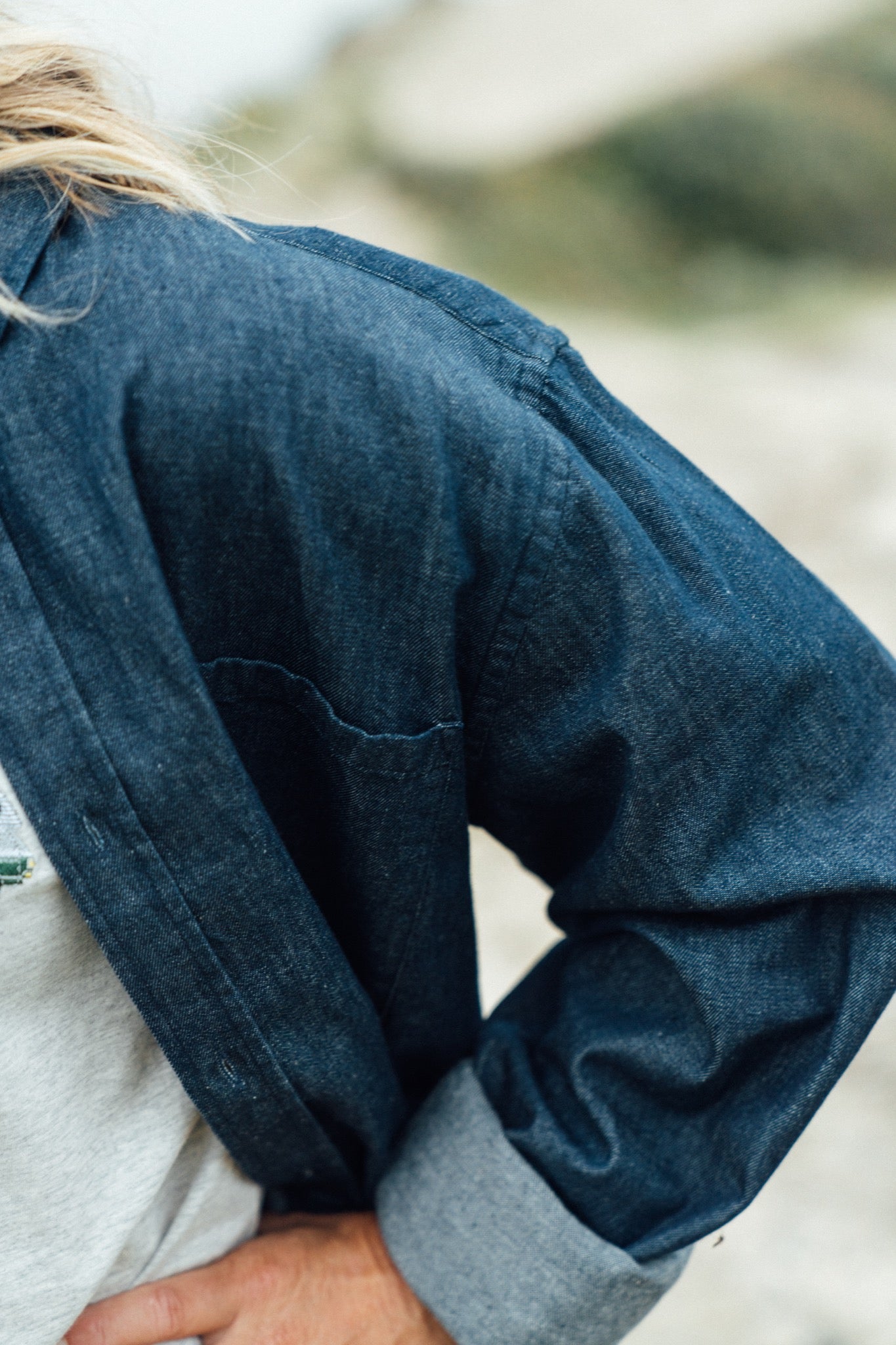 LAKOR Organic Denim Shirt Shirt Dark Blue
