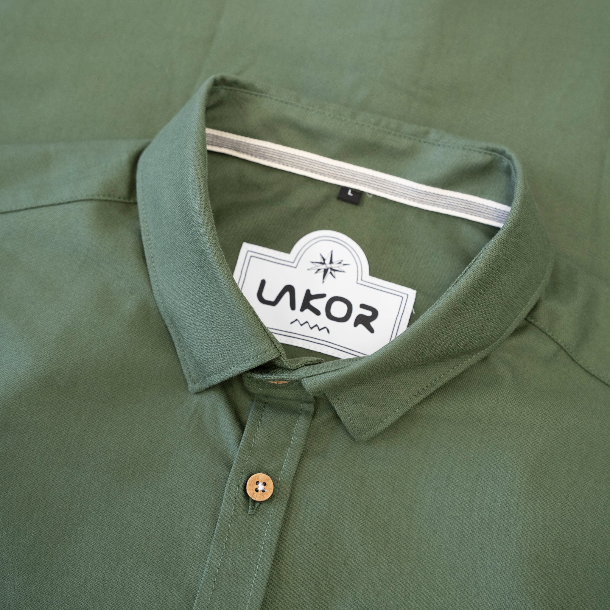 LAKOR Oxford Short Sleeve Short Sleeve Shirt Cypress