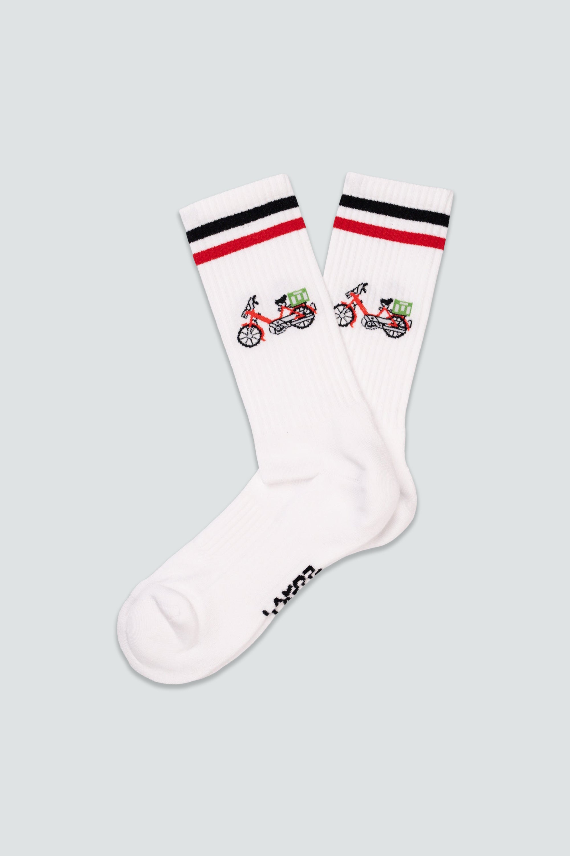 LAKOR Red Maxi Tennis Socks Tennis Socks White