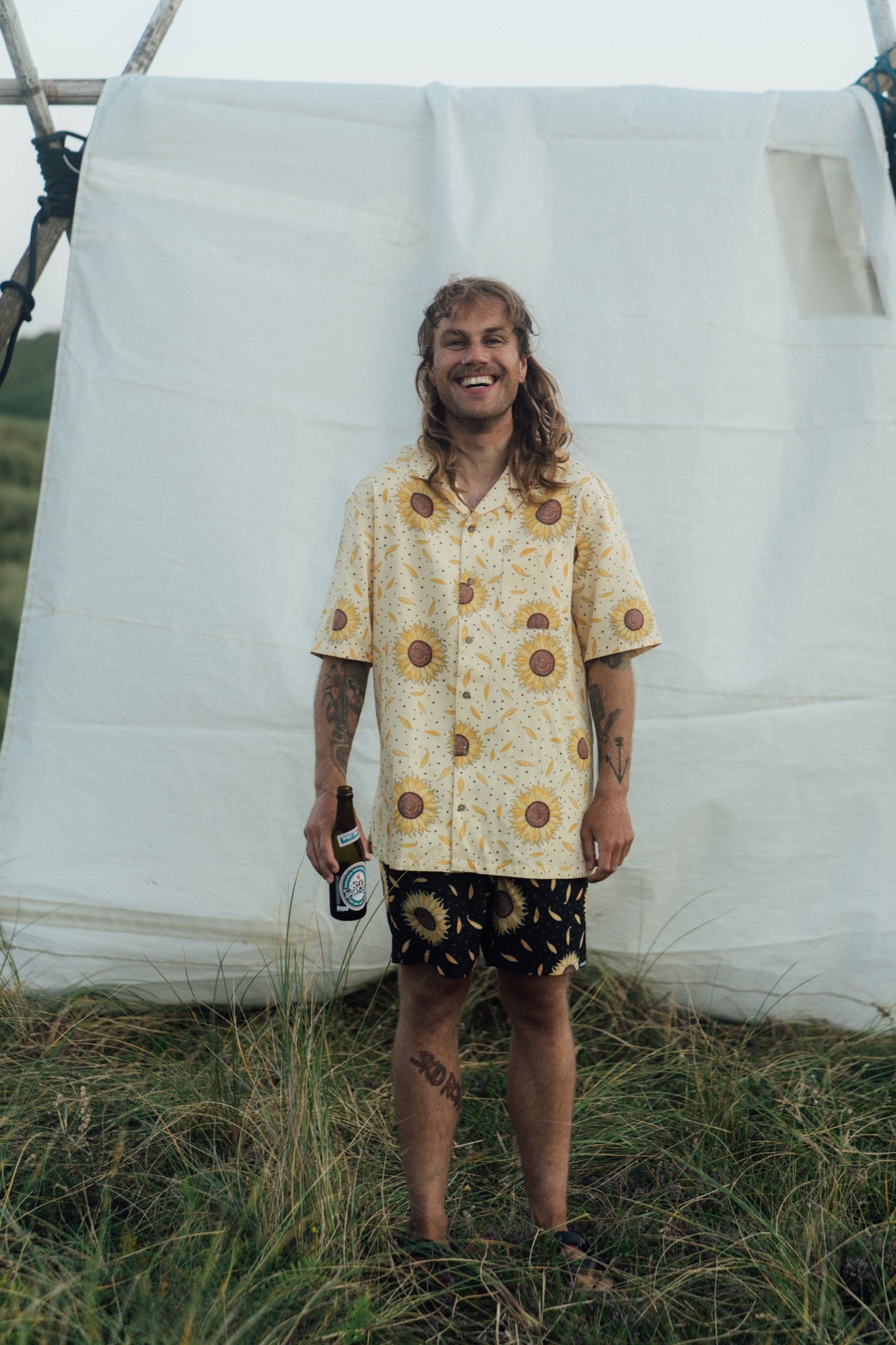 Sunflower Swim Shorts (Moonless Night)