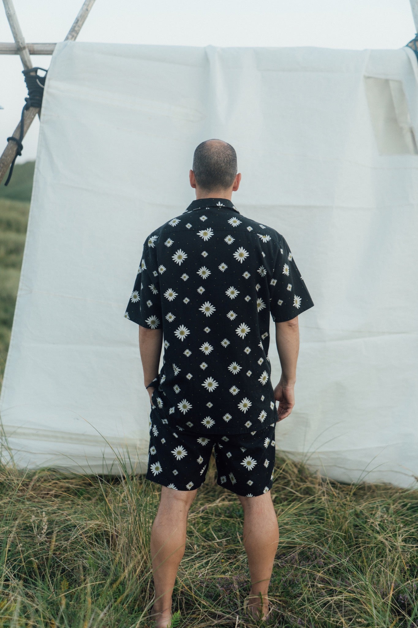 Maguerite Short Sleeve Shirt (Moonless Night)