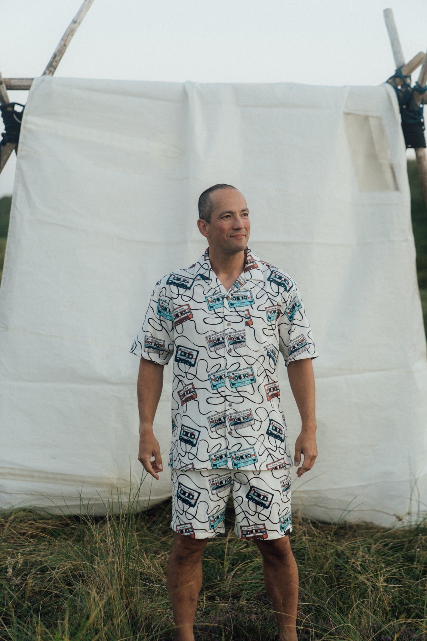 Roadtrip Mixtape Short Sleeve Shirt (Star White)