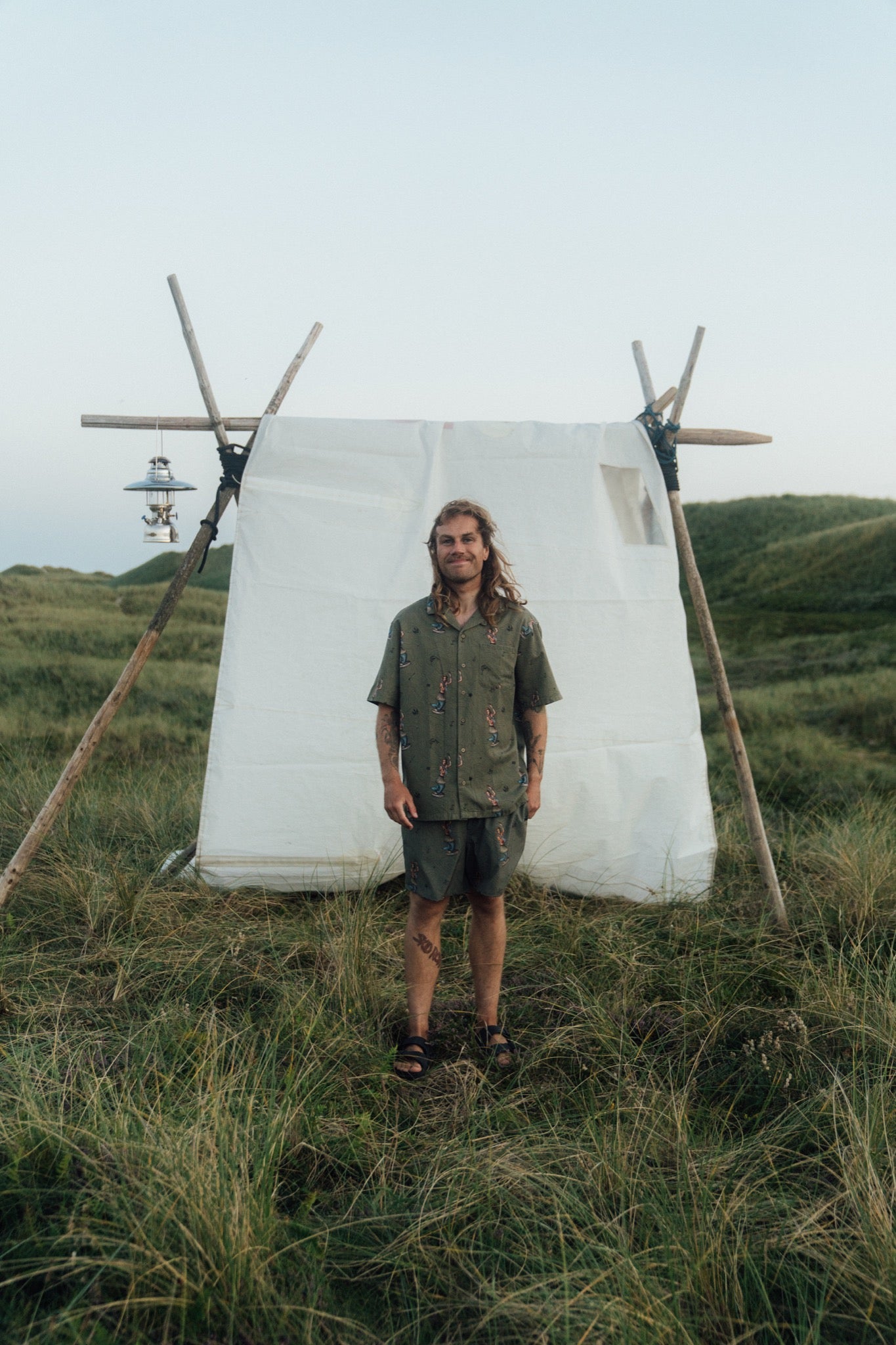 Dashboard Hula Short Sleeve Shirt (Deep Lichen Green)