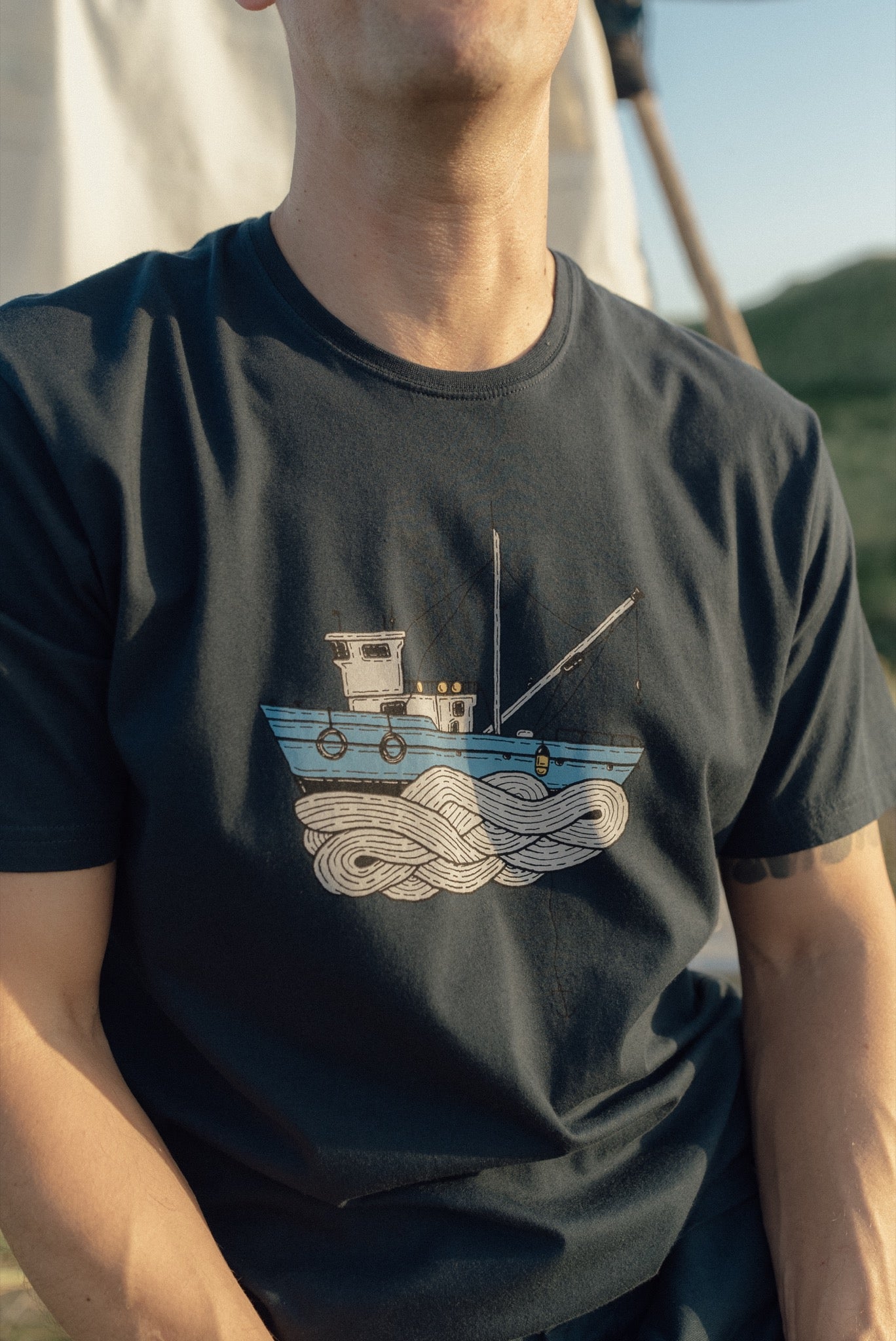 Fishing Vessel T-shirt (Blueberry)