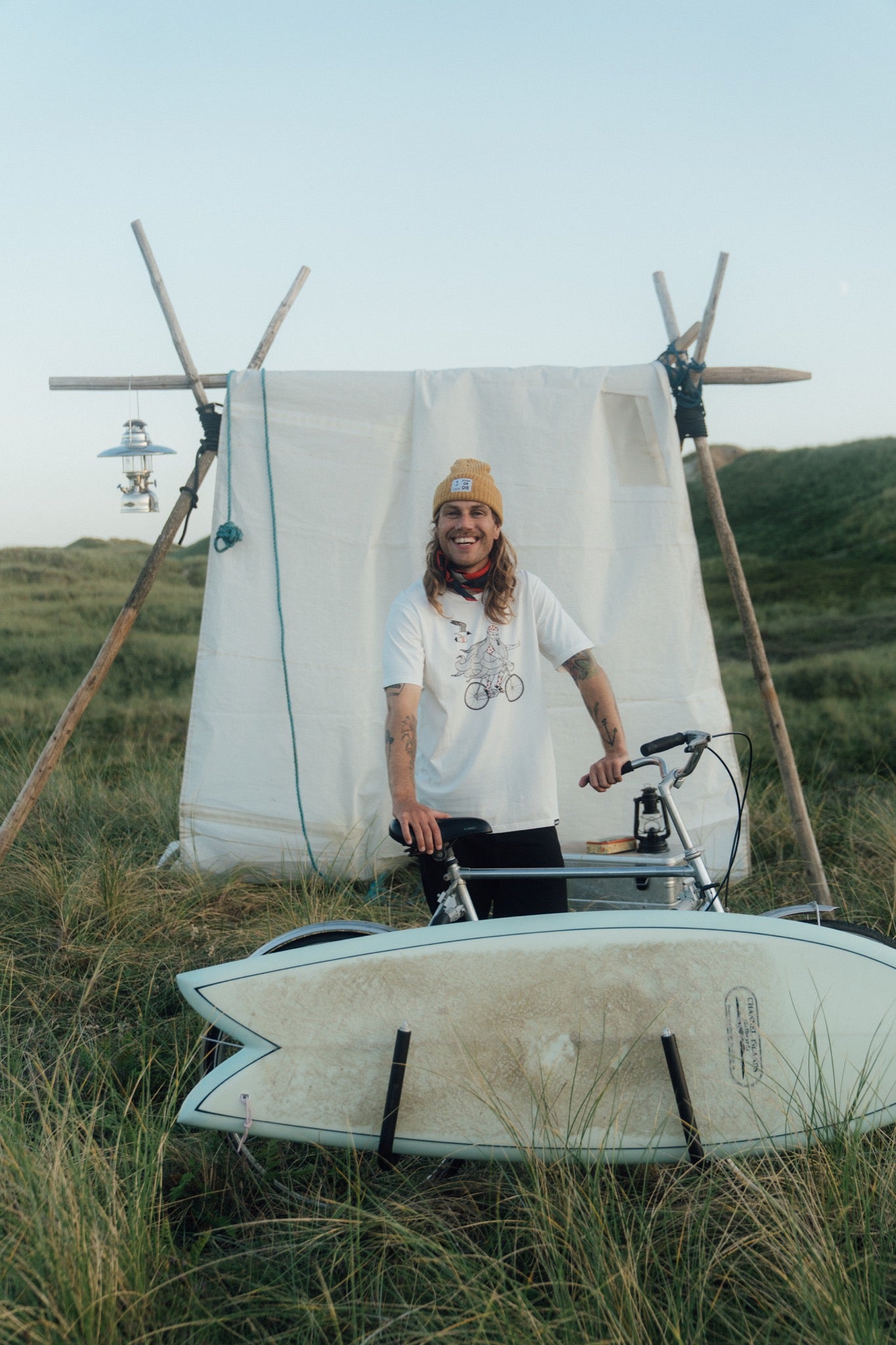 Beard on a Bike T-shirt (Star White)