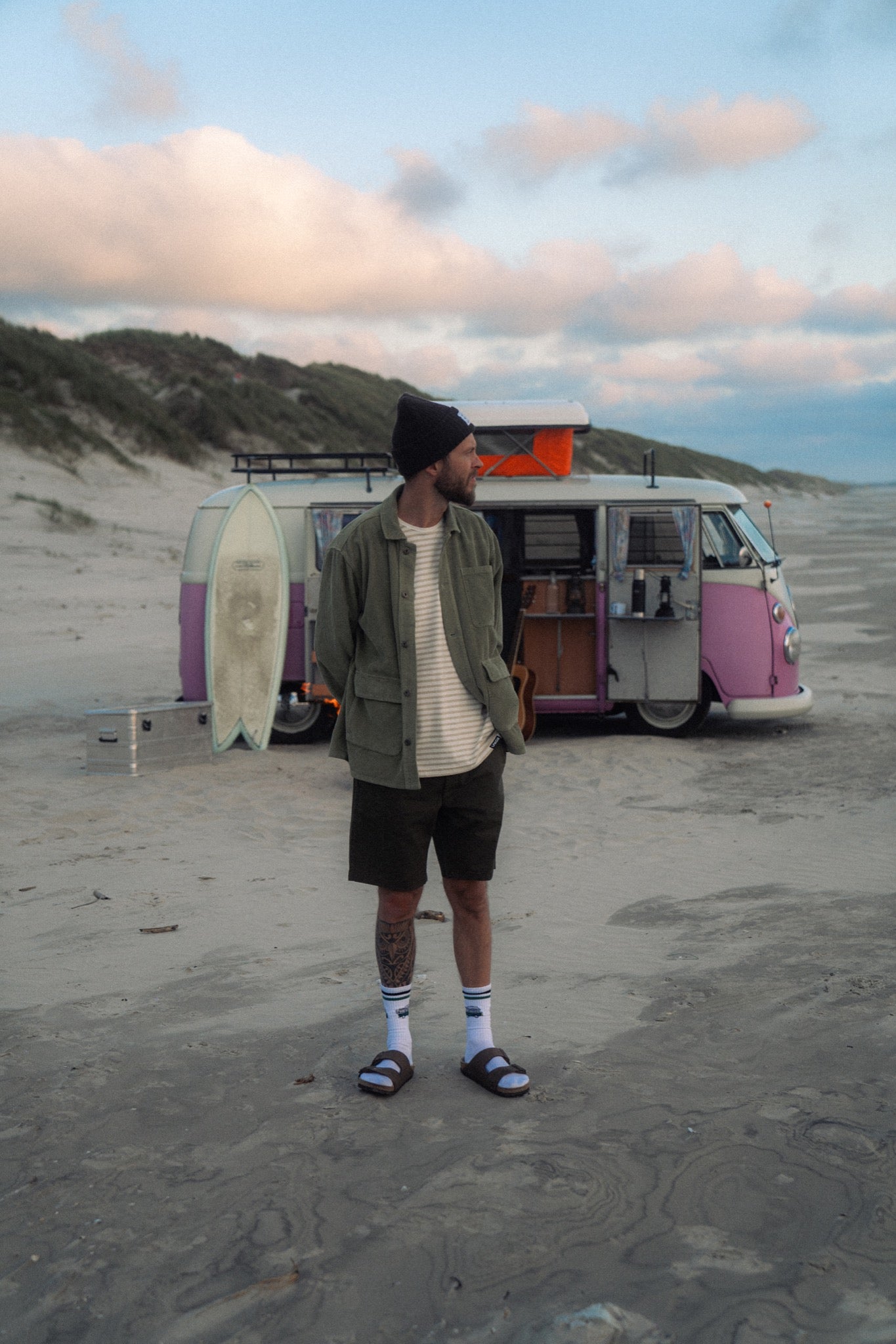 Ahoy! Mini Forest Camper T-shirt (Oatmeal Melange/Star White)