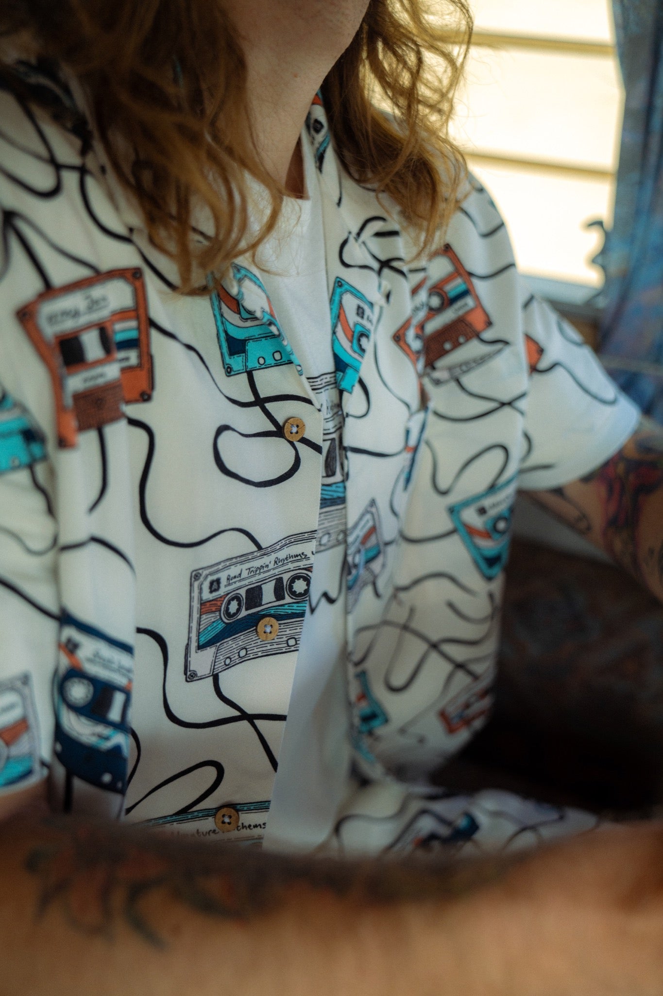 Roadtrip Mixtape Short Sleeve Shirt (Star White)