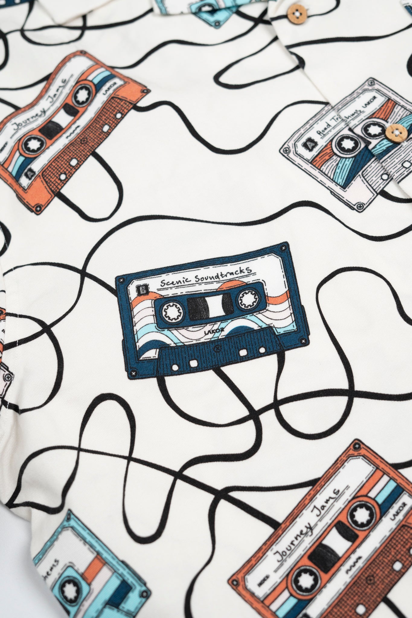 Roadtrip Mixtape Short Sleeve Shirt (Star White)