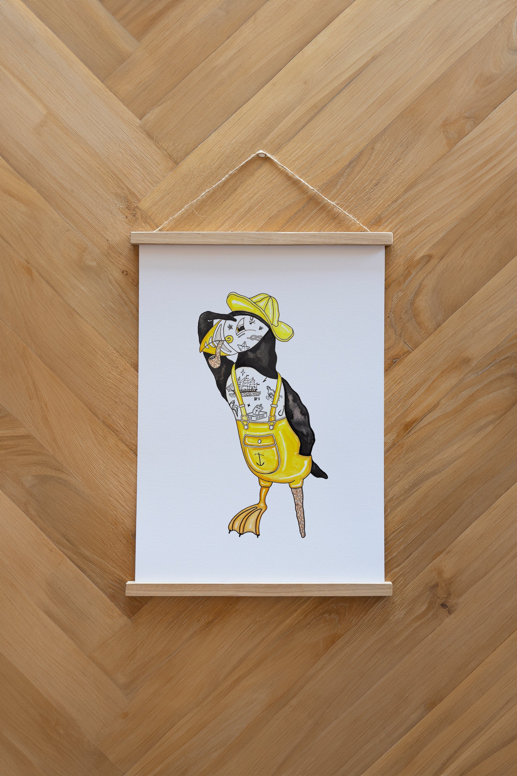 Sea Parrot Poster - White