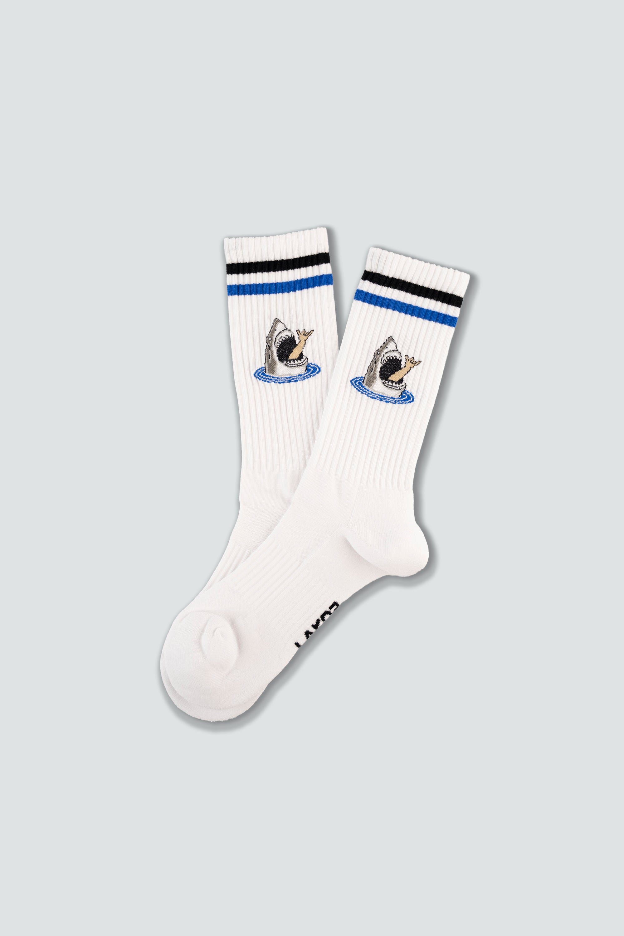 LAKOR Shark Shaka Tennis Socks Tennis Socks White