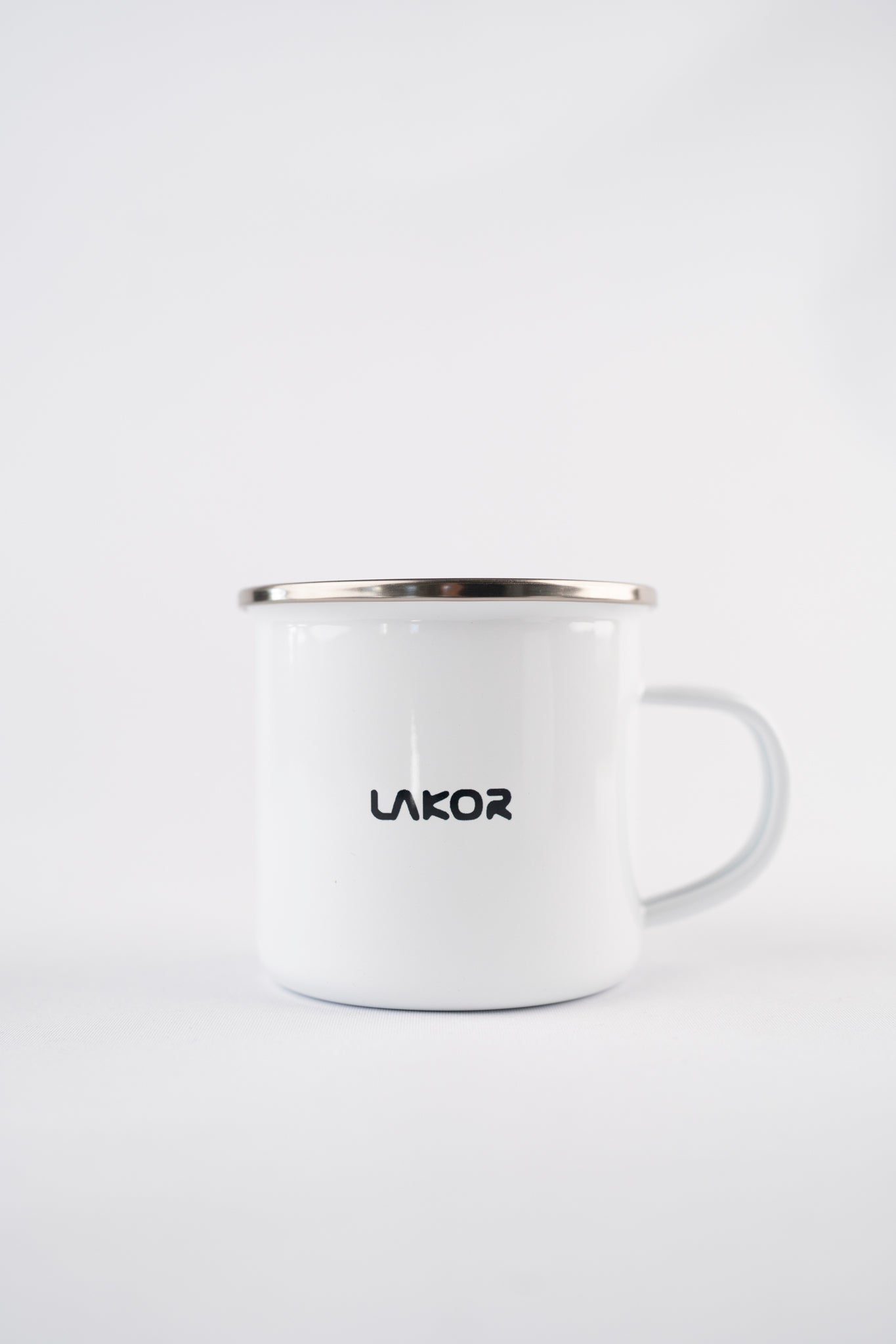 Slow Flow Enamel Mug - White