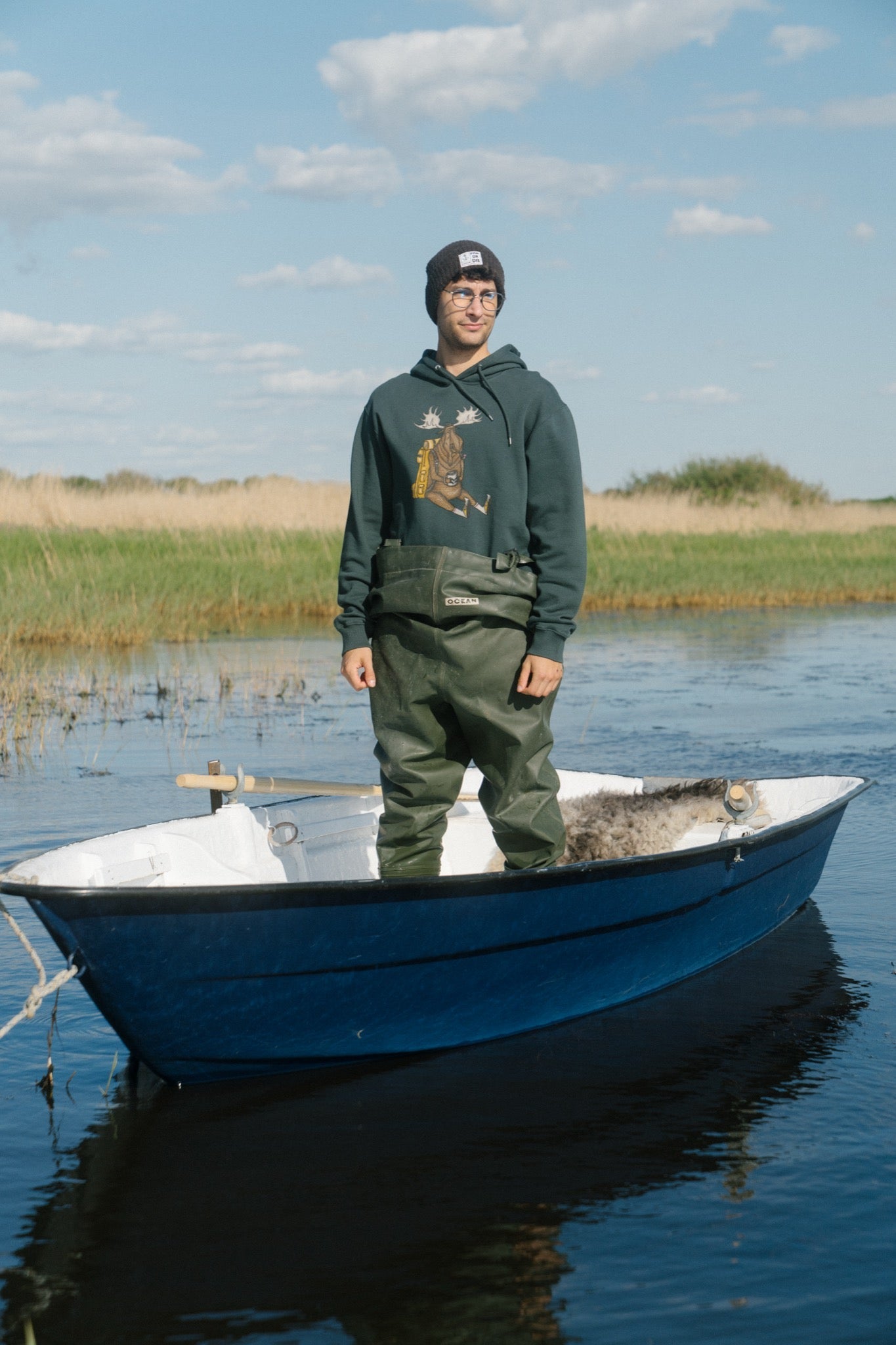 LAKOR Snooze Moose Hoodie Sweatshirt Green Gables