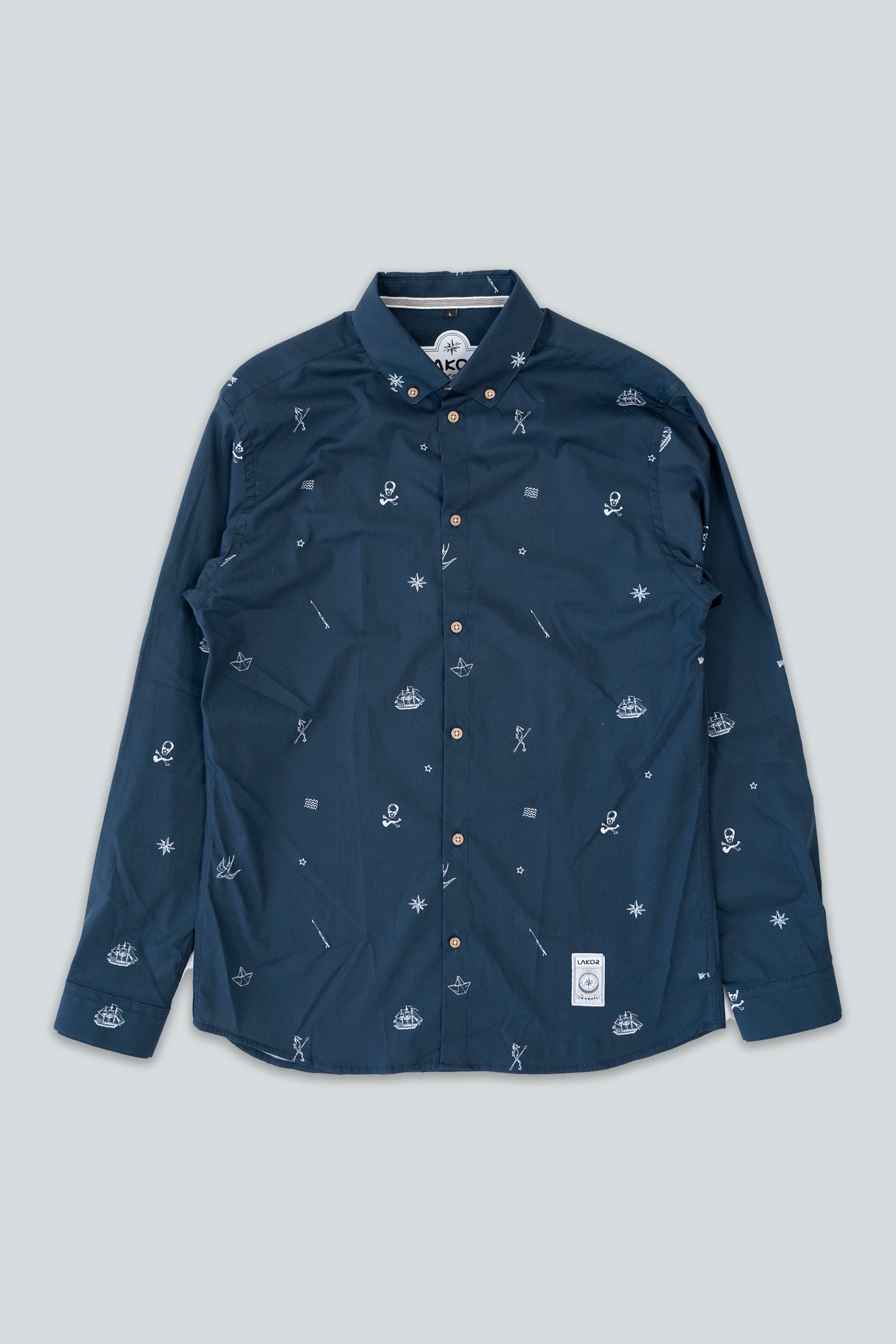 LAKOR Tattoo Long Sleeve Shirt Blueberry