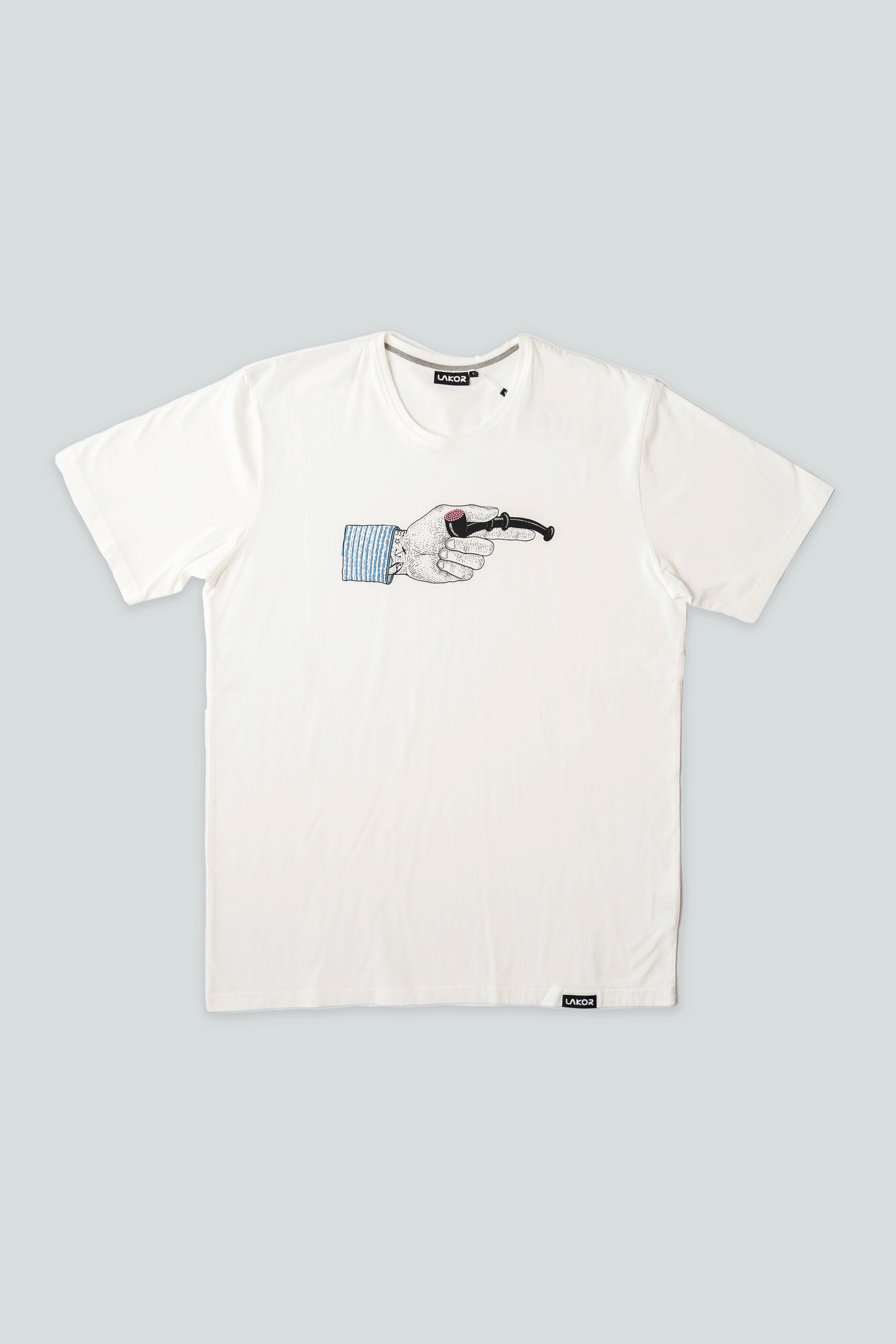 LAKOR The Pointing Pipe T-shirt T-Shirt Star White