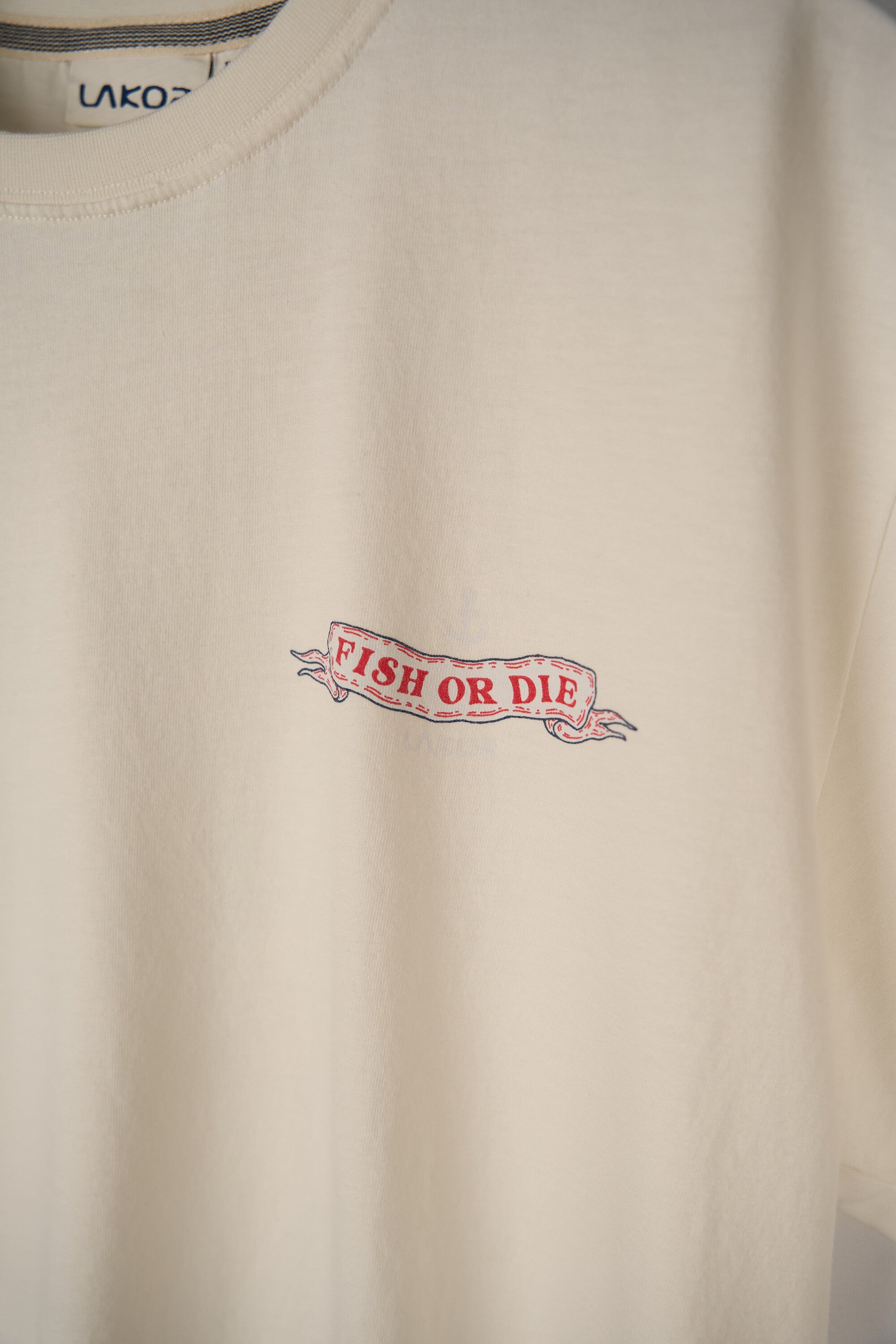 LAKOR The Smoking Salmon T-shirt T-Shirt Star White