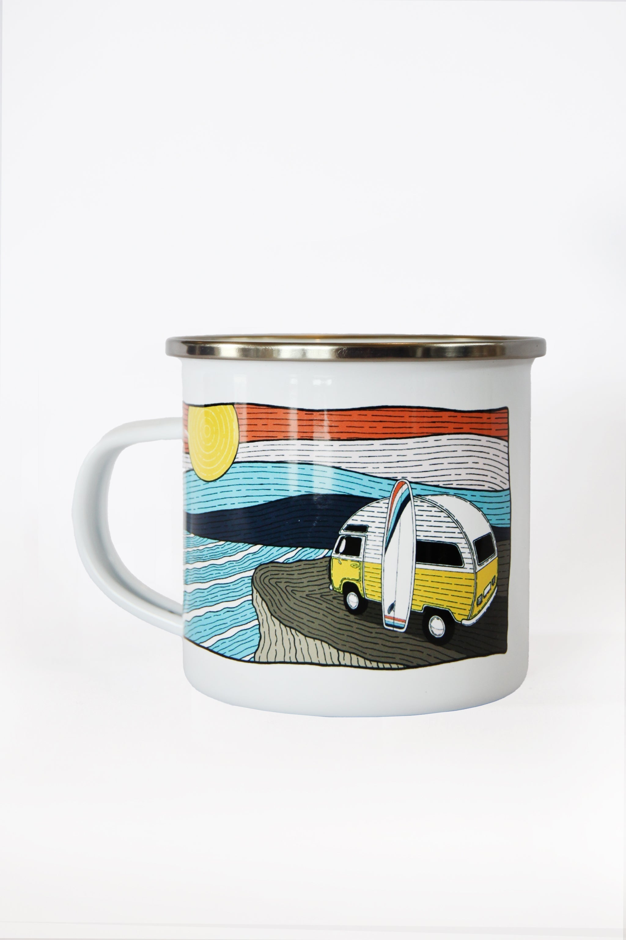 LAKOR Trippin' Emaljekrus Mug White